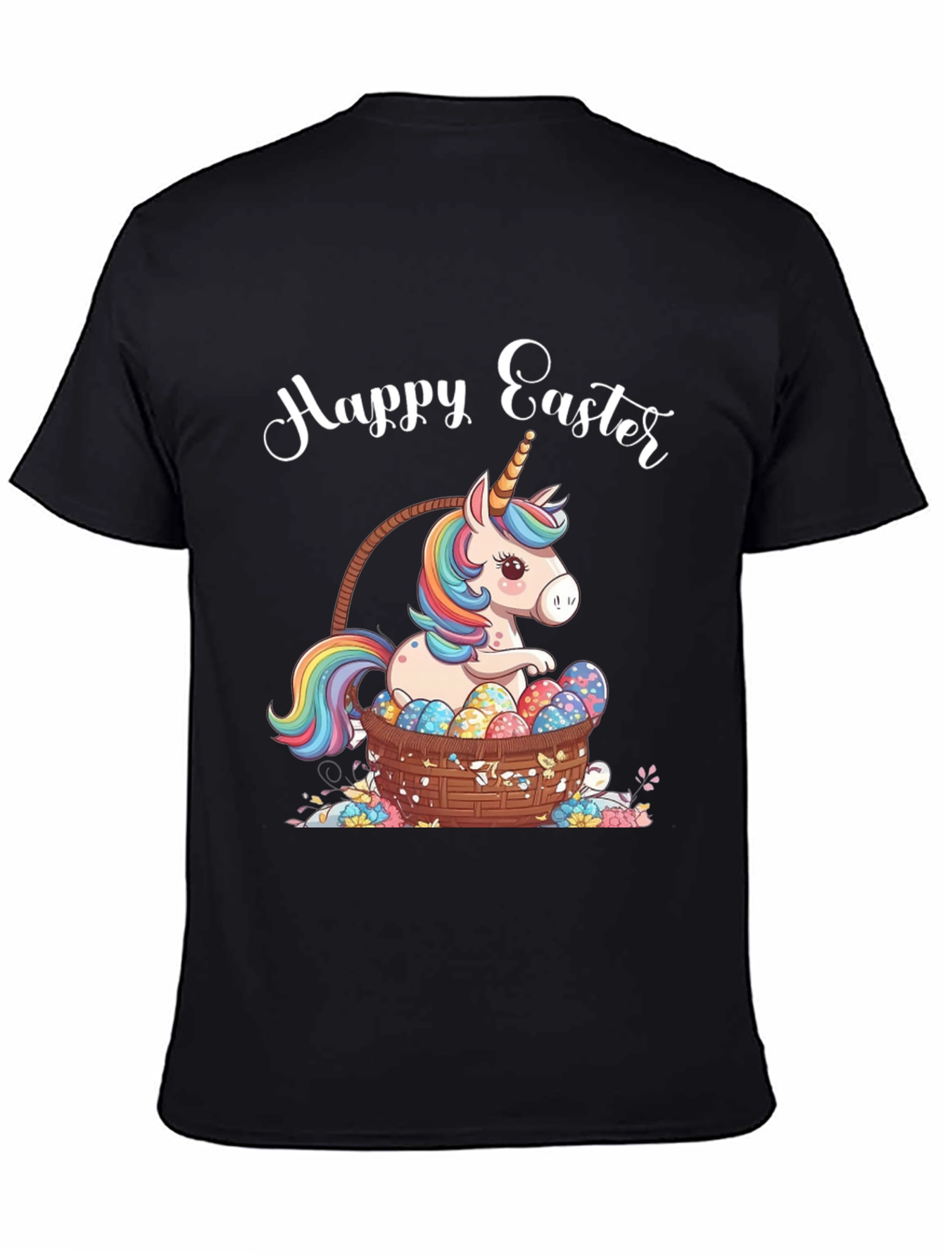 Happy Easter Unicorn Basket T-Shirt