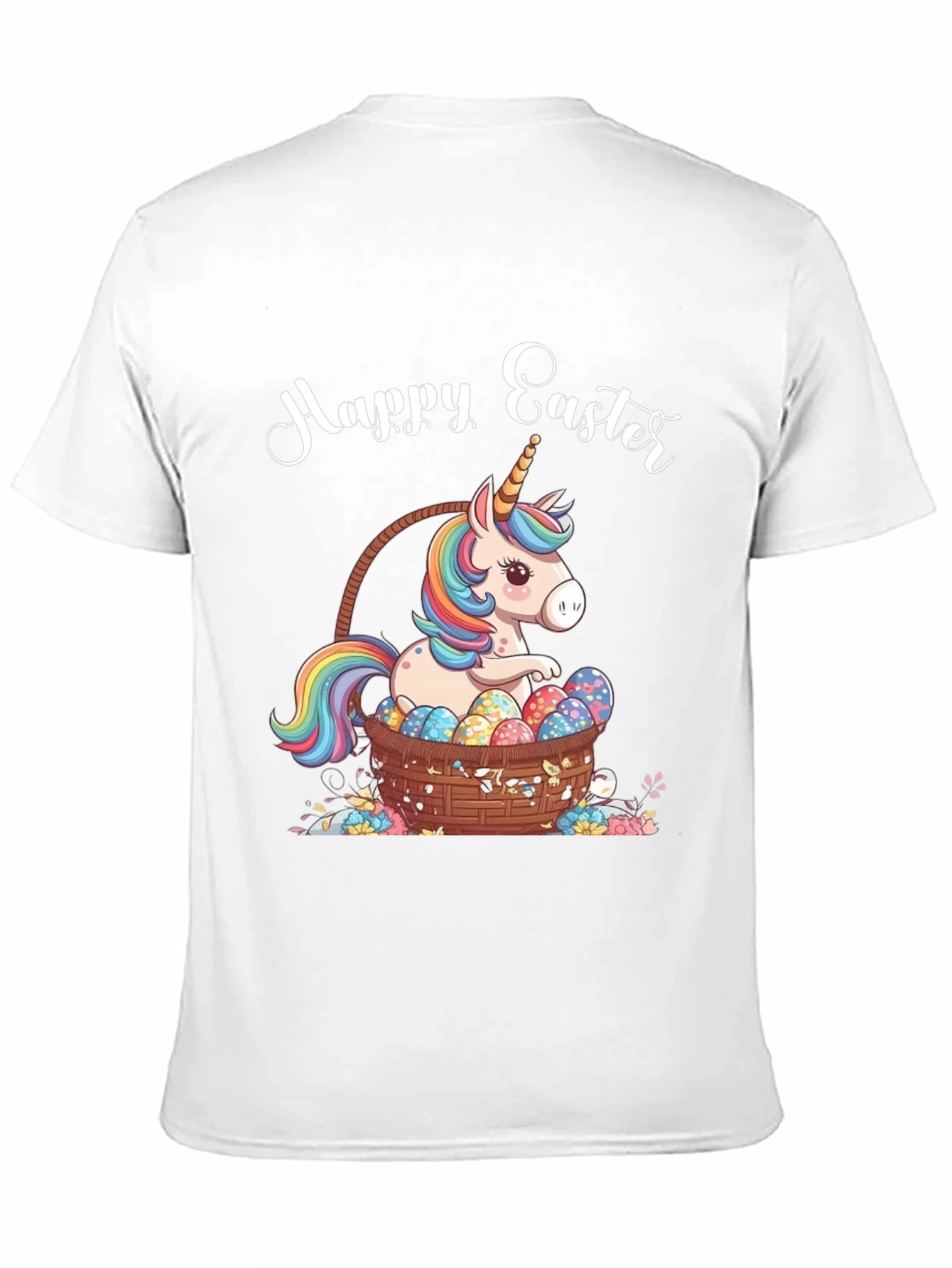 Happy Easter Unicorn Basket T-Shirt
