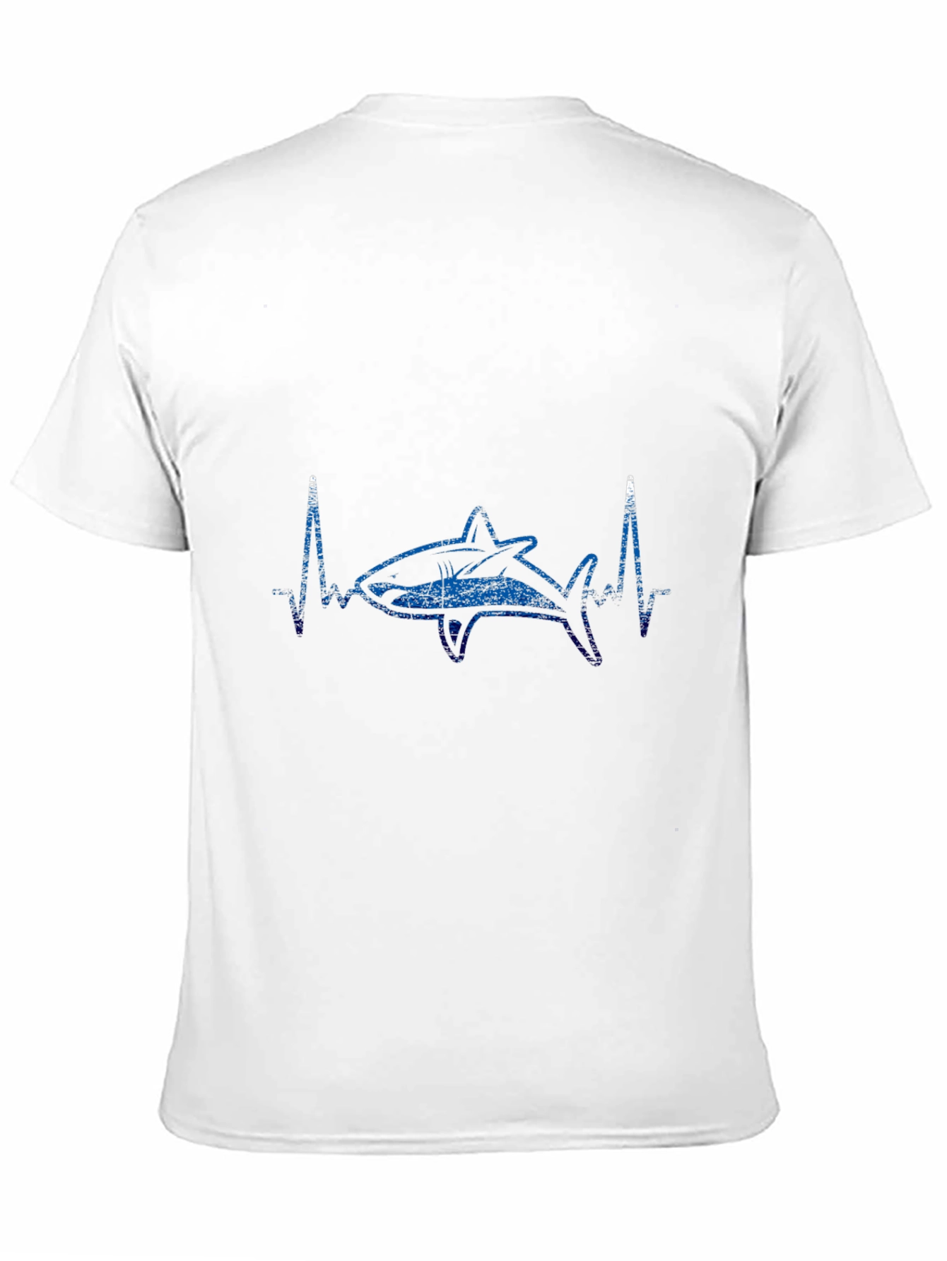 Shark Heartbeat Graphic Tee - Black Cotton T-Shirt