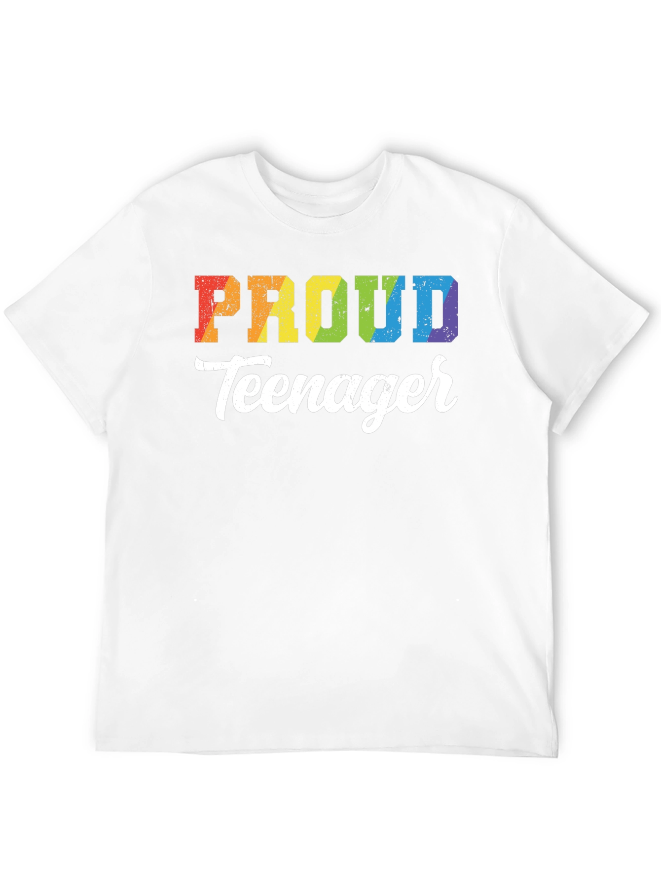 Proud Teenager Rainbow Graphic T-Shirt