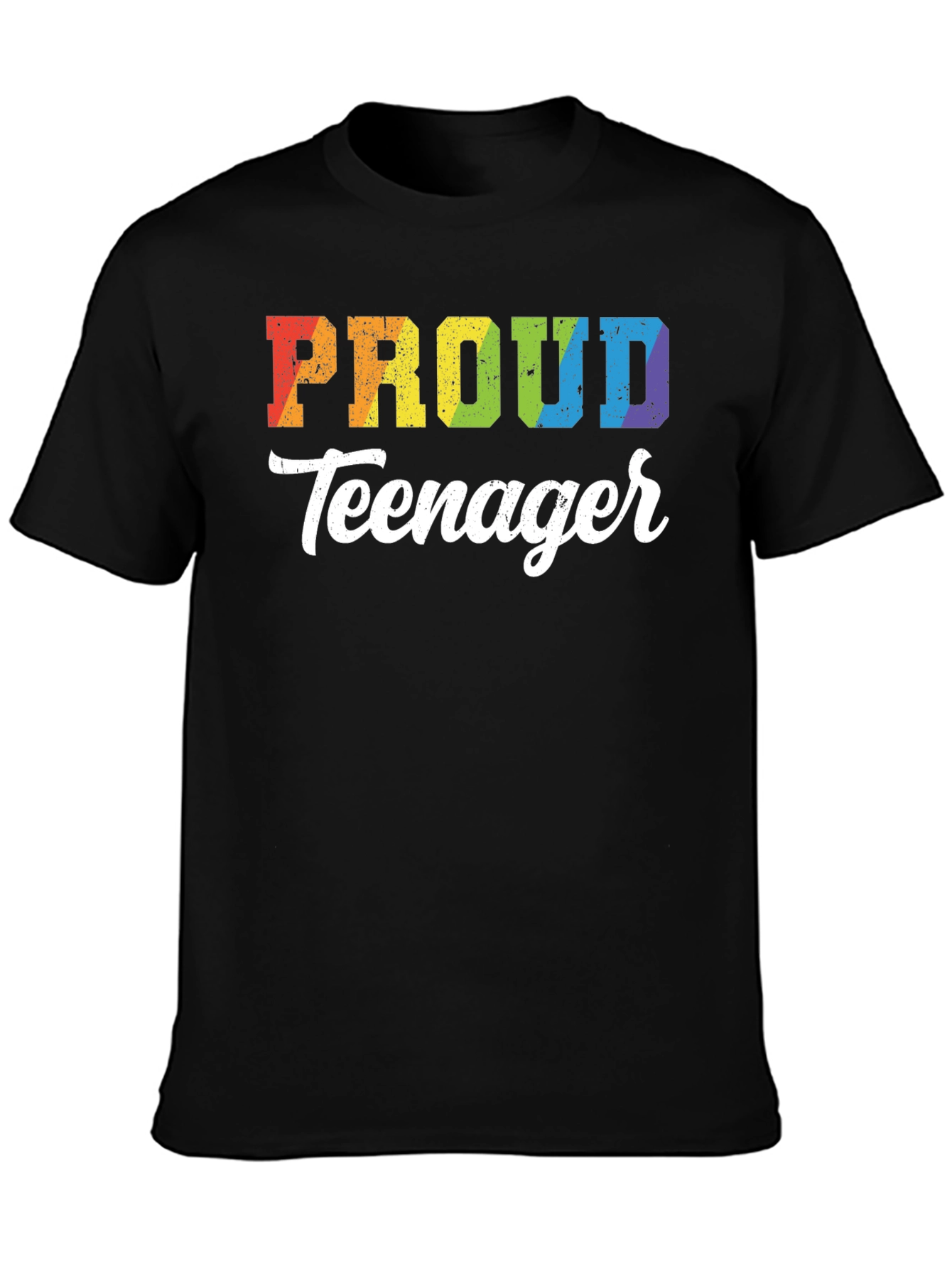 Proud Teenager Rainbow Graphic T-Shirt