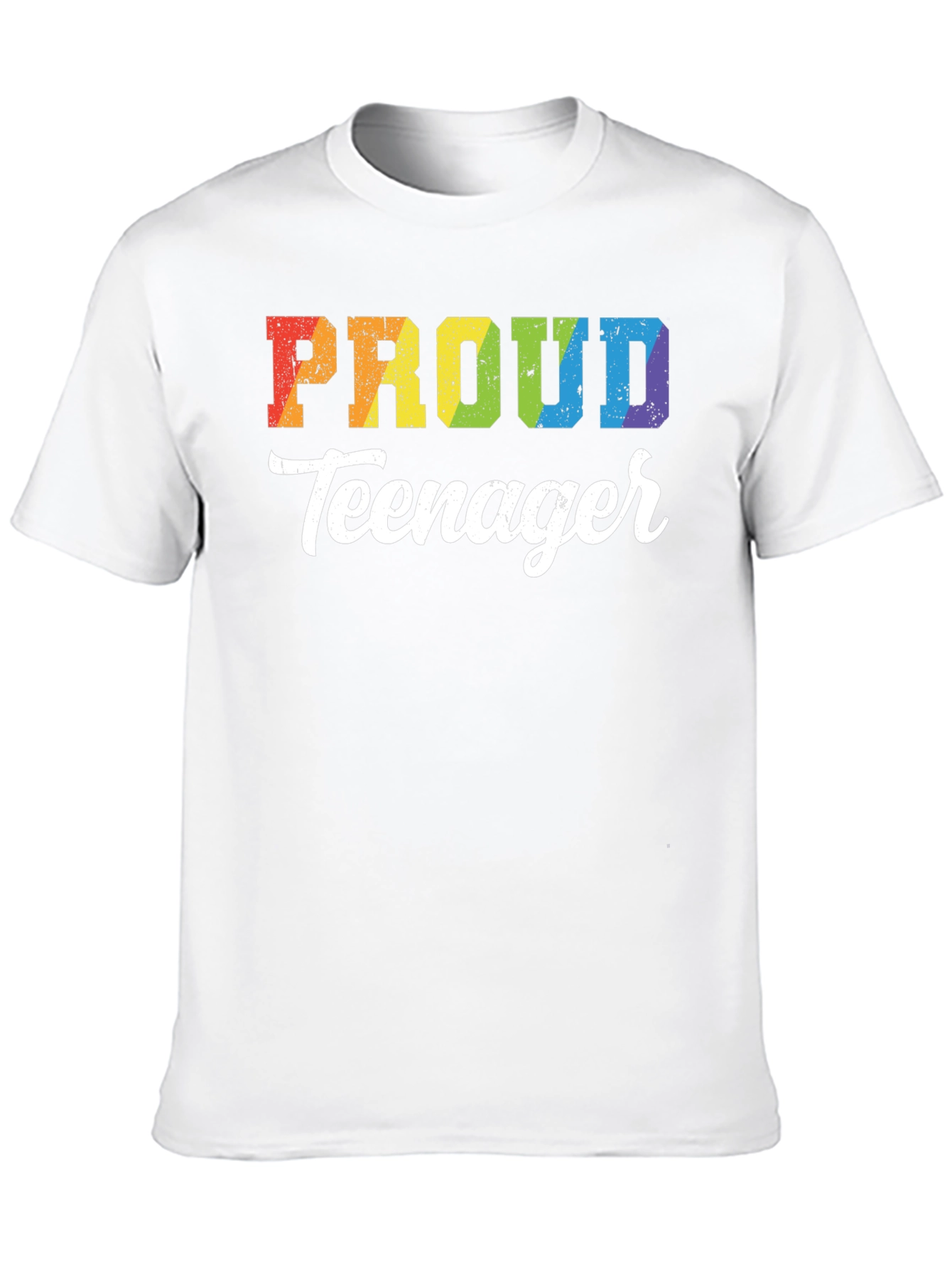 Proud Teenager Rainbow Graphic T-Shirt