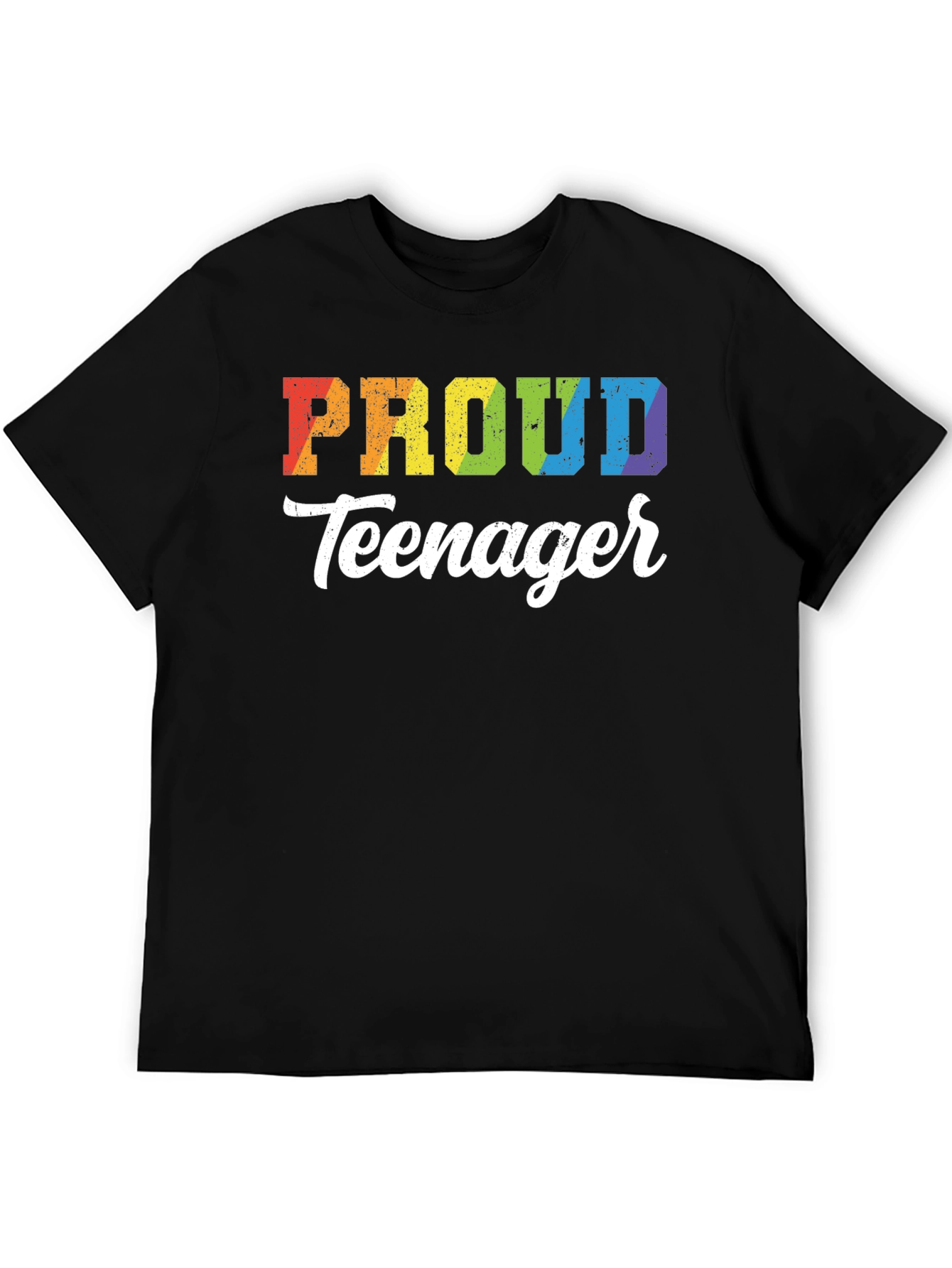 Proud Teenager Rainbow Graphic T-Shirt