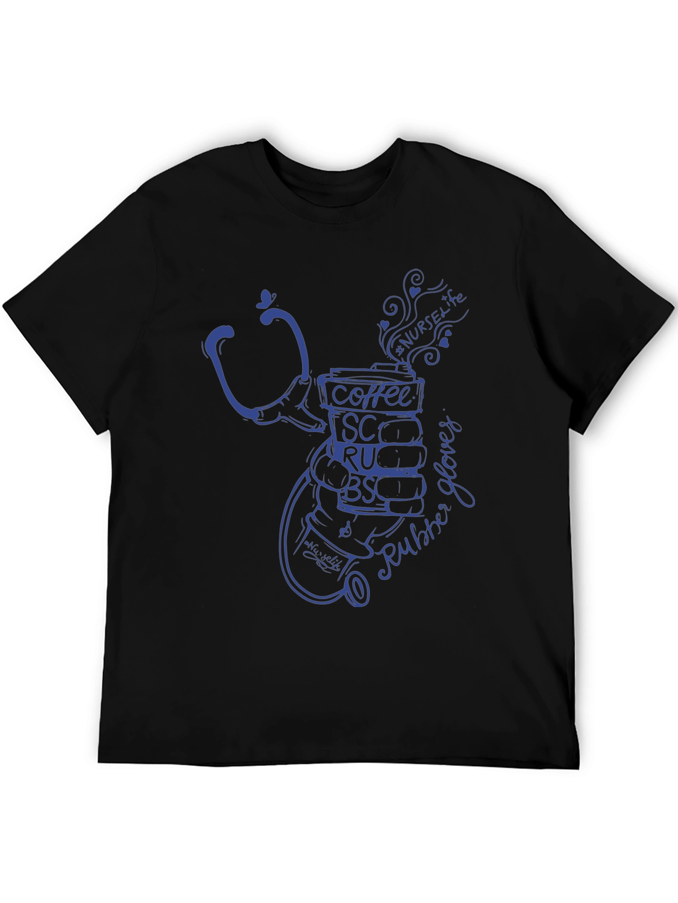 Nurse Life Coffee Stethoscope Graphic Tee