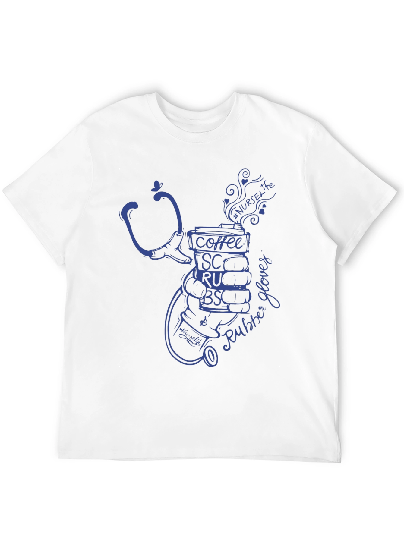 Nurse Life Coffee Stethoscope Graphic Tee