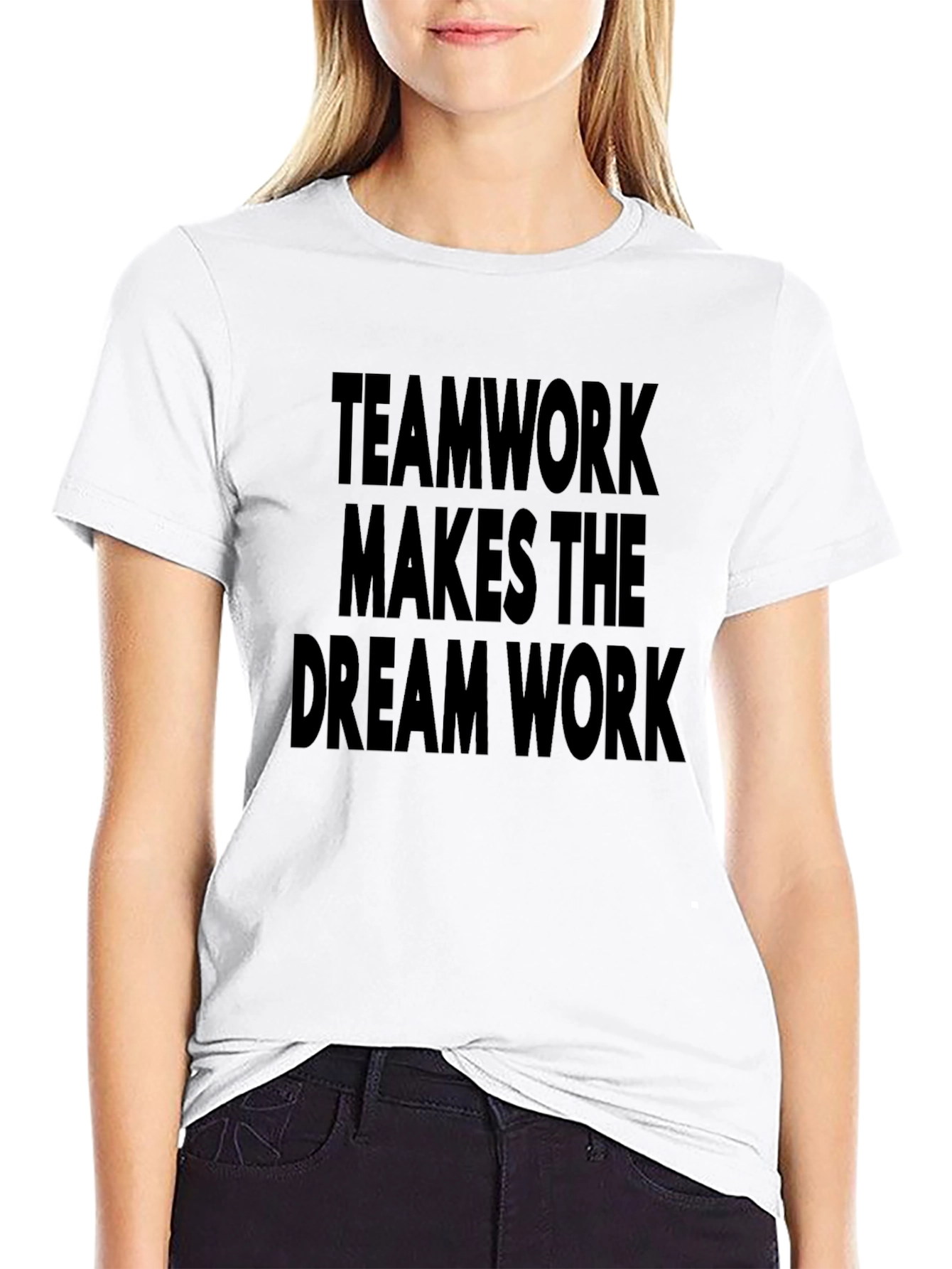 Teamwork Makes the Dream Work Black Tee