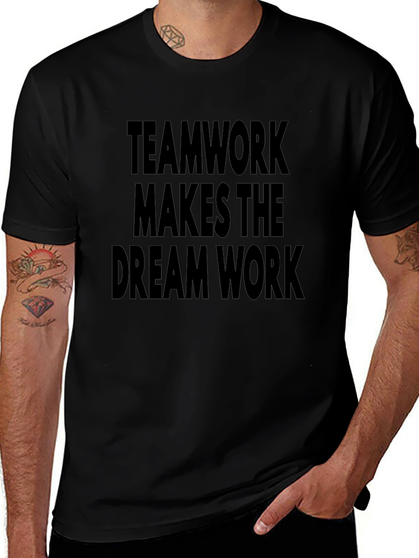 Teamwork Makes the Dream Work Black Tee