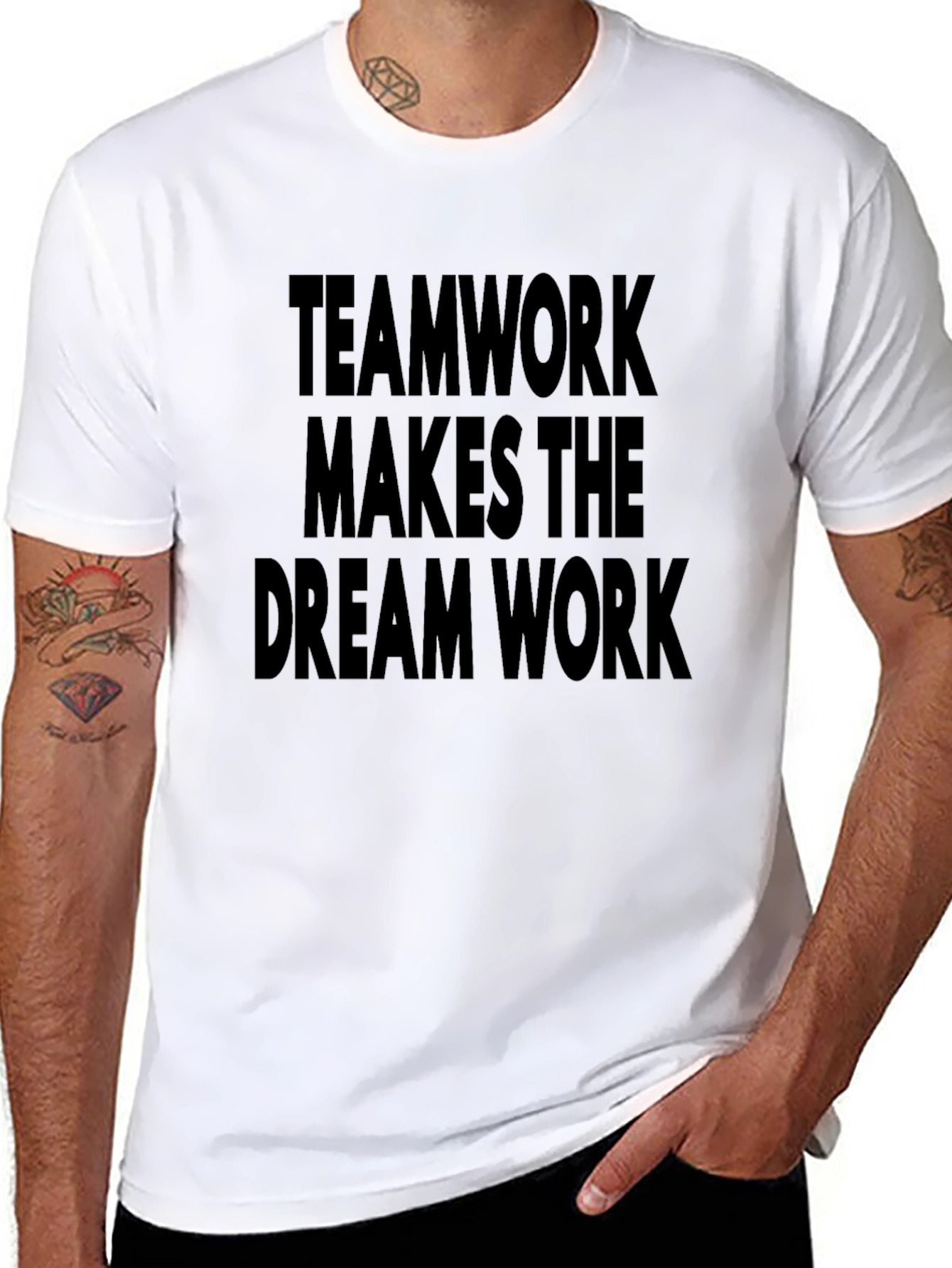 Teamwork Makes the Dream Work Black Tee