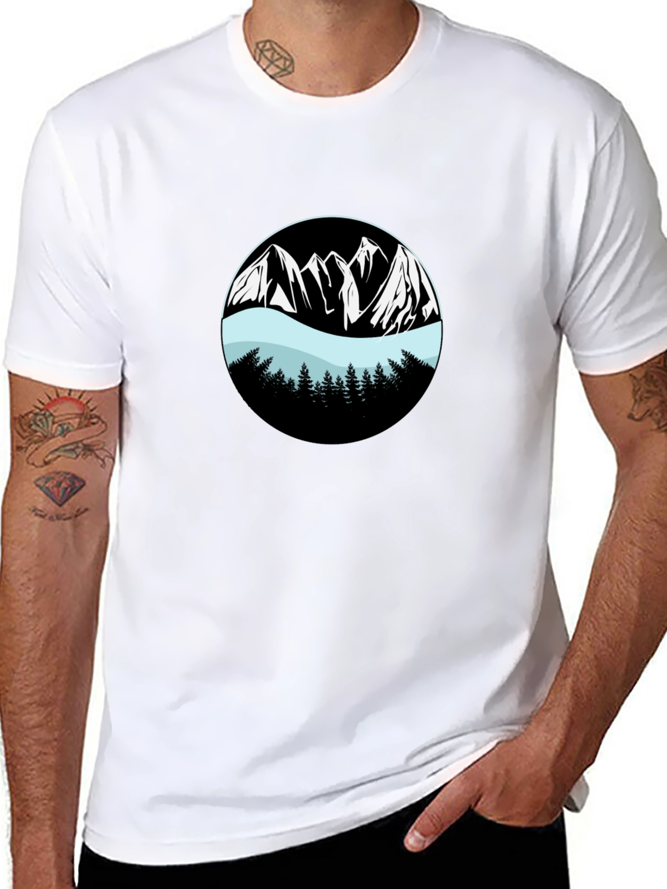 Mountain Graphic Black T-Shirt