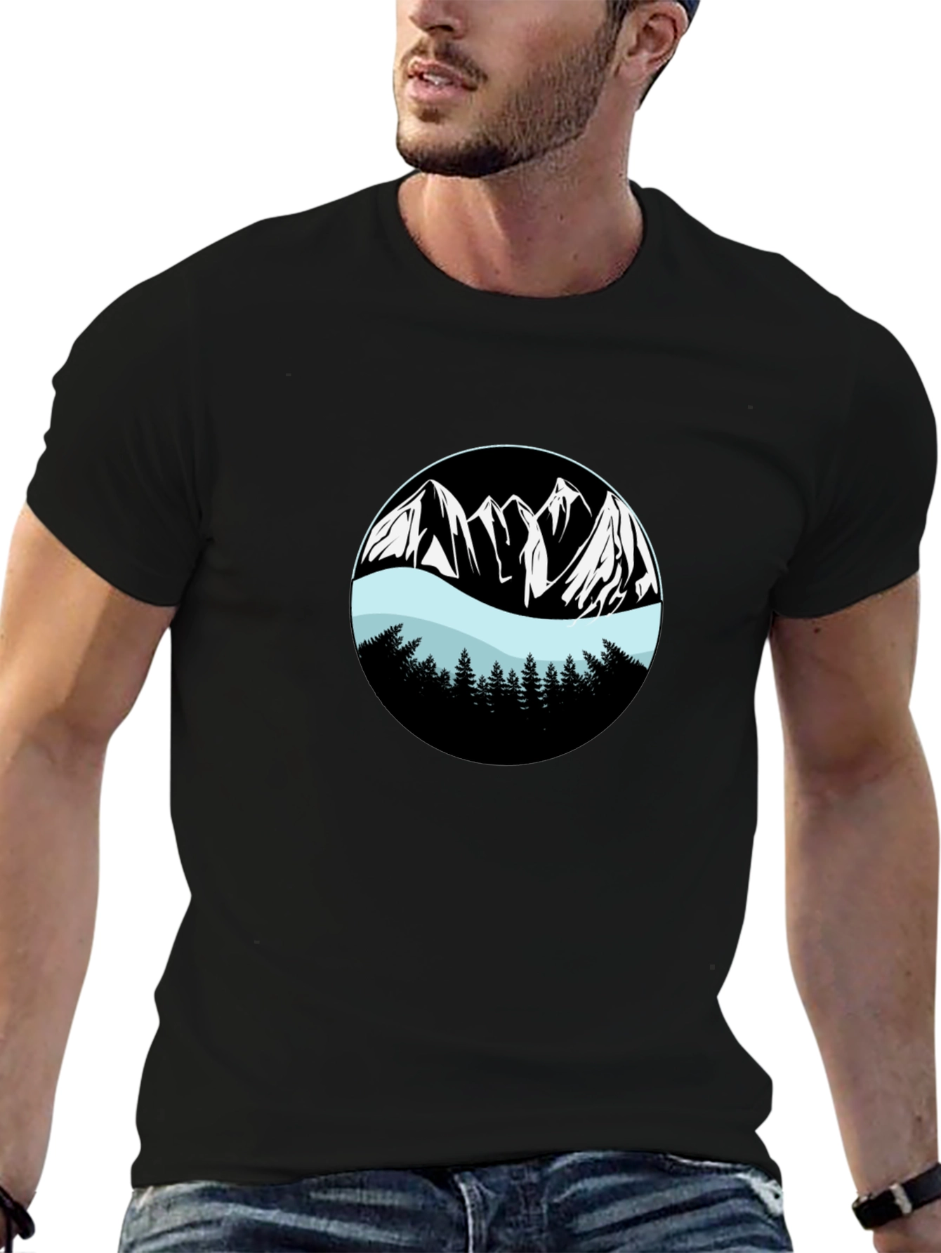 Mountain Graphic Black T-Shirt