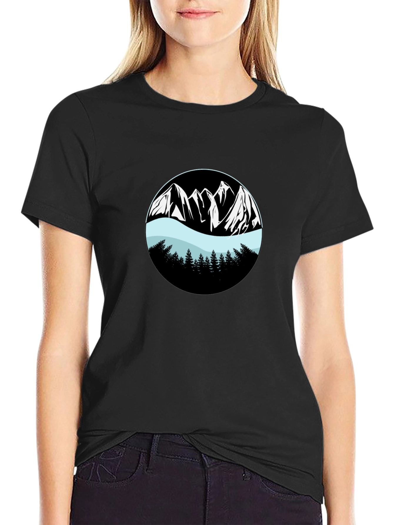 Mountain Graphic Black T-Shirt