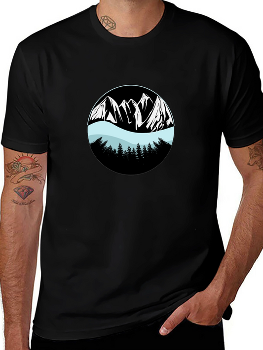 Mountain Graphic Black T-Shirt