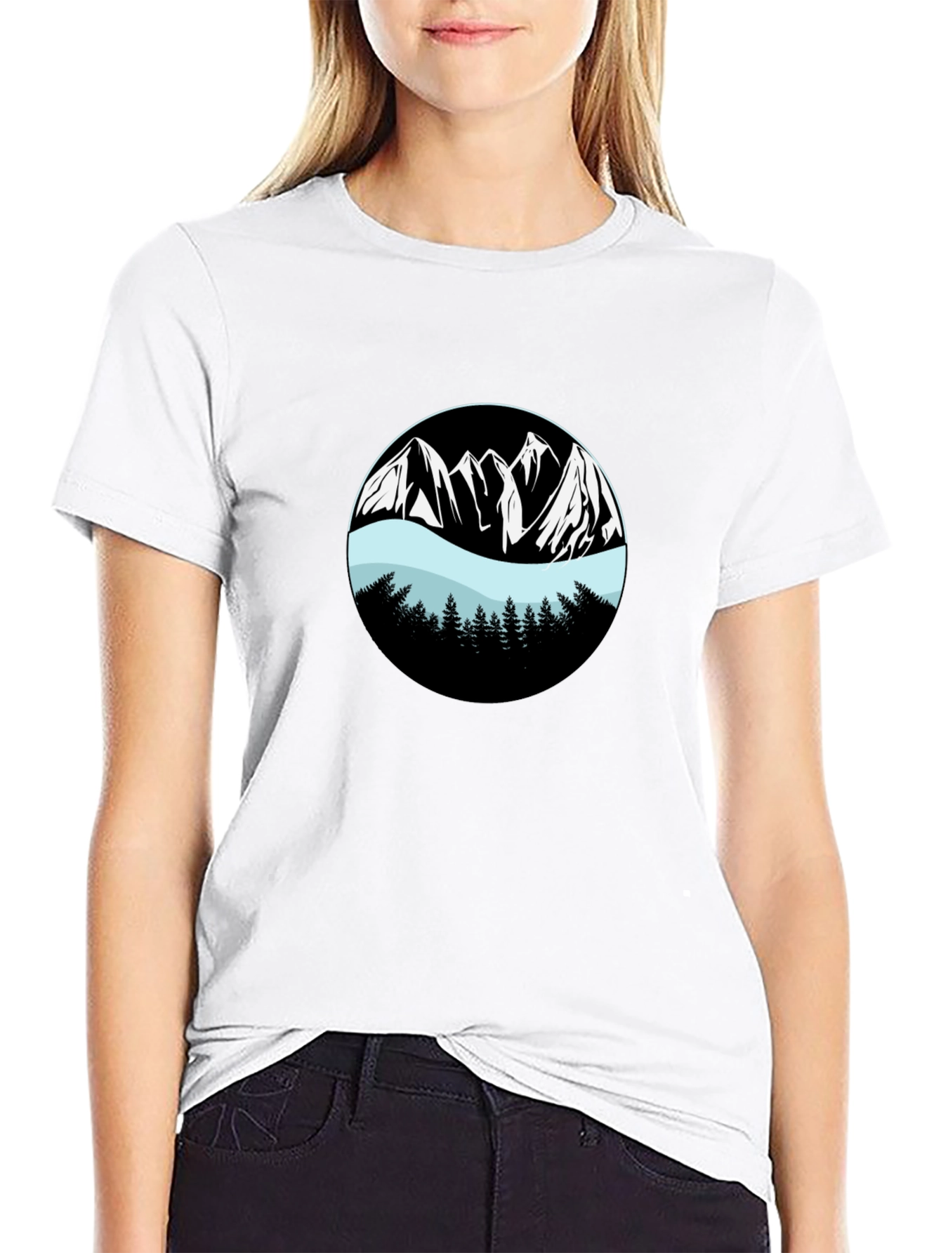 Mountain Graphic Black T-Shirt