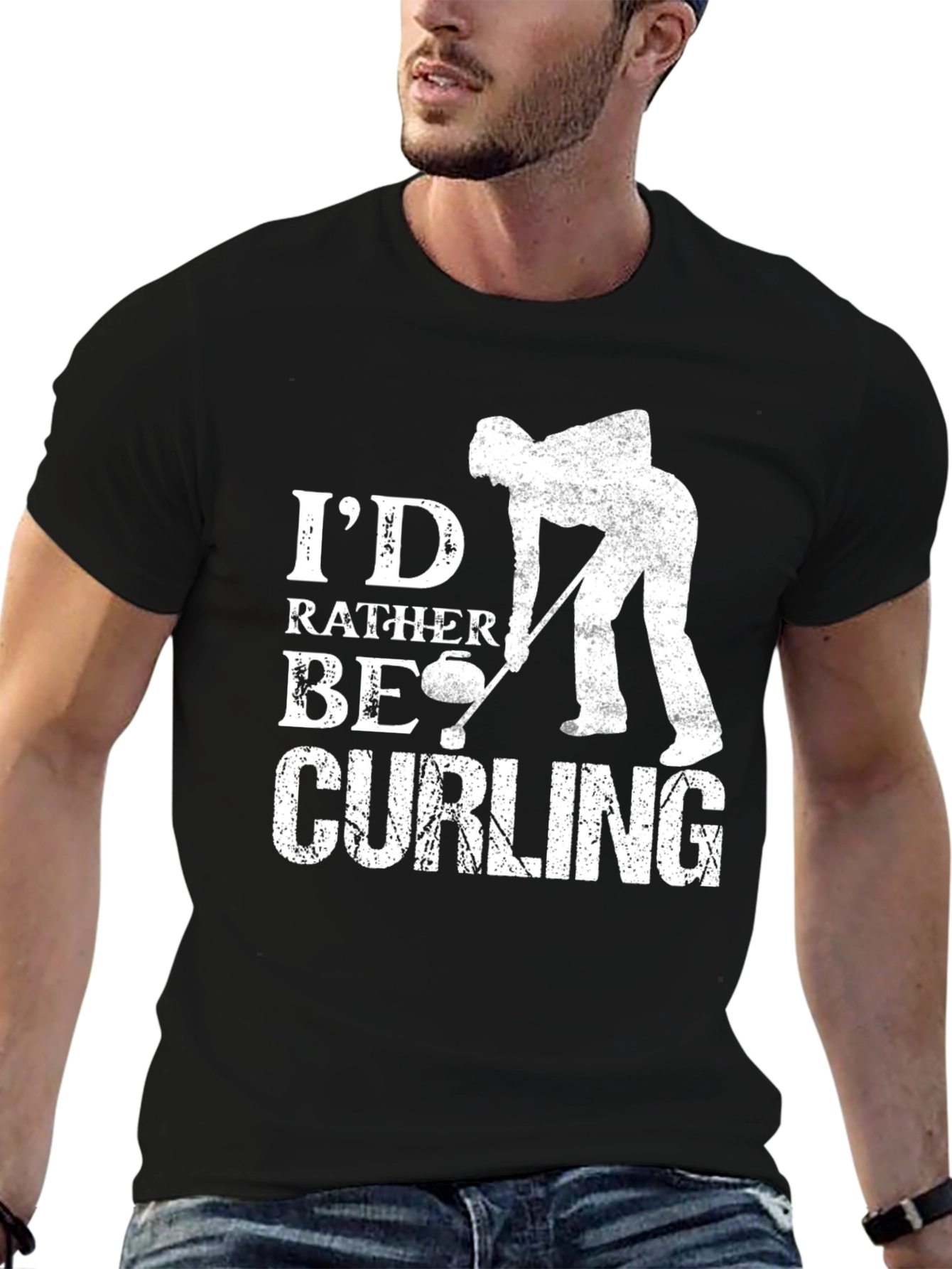 Id Rather Be Curling T-Shirt