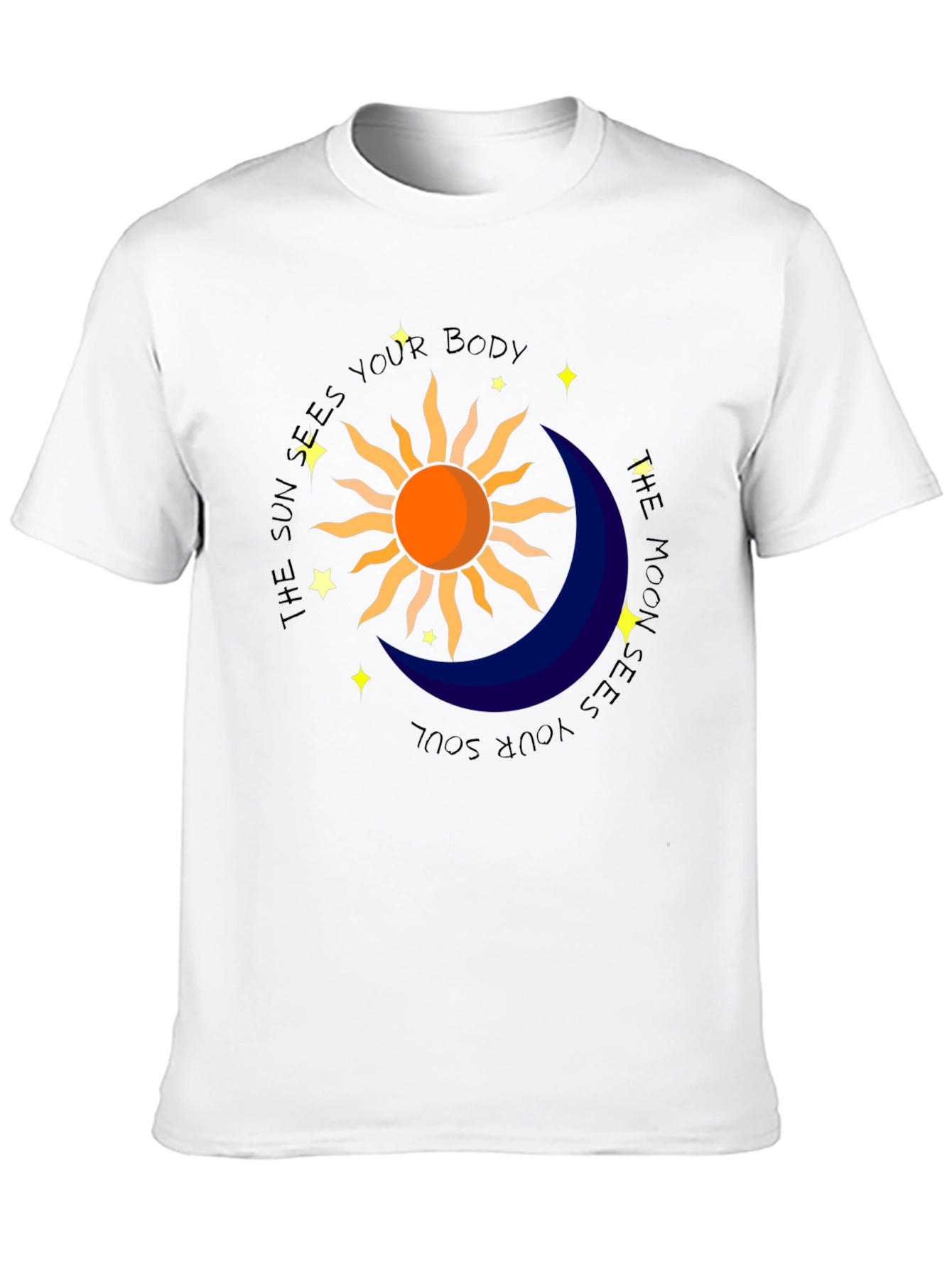 Celestial Sun & Moon Graphic T-Shirt