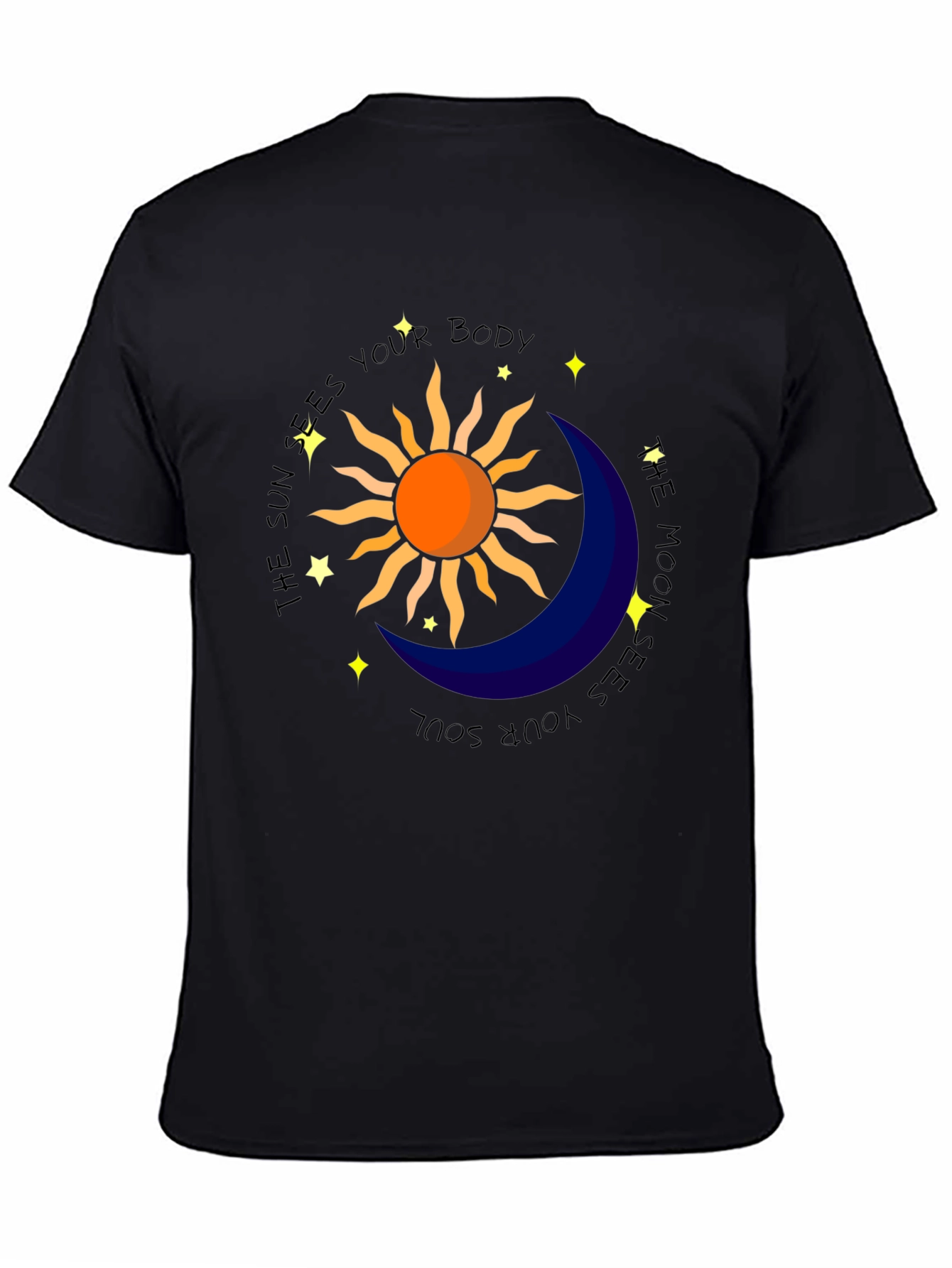 Celestial Sun & Moon Graphic T-Shirt