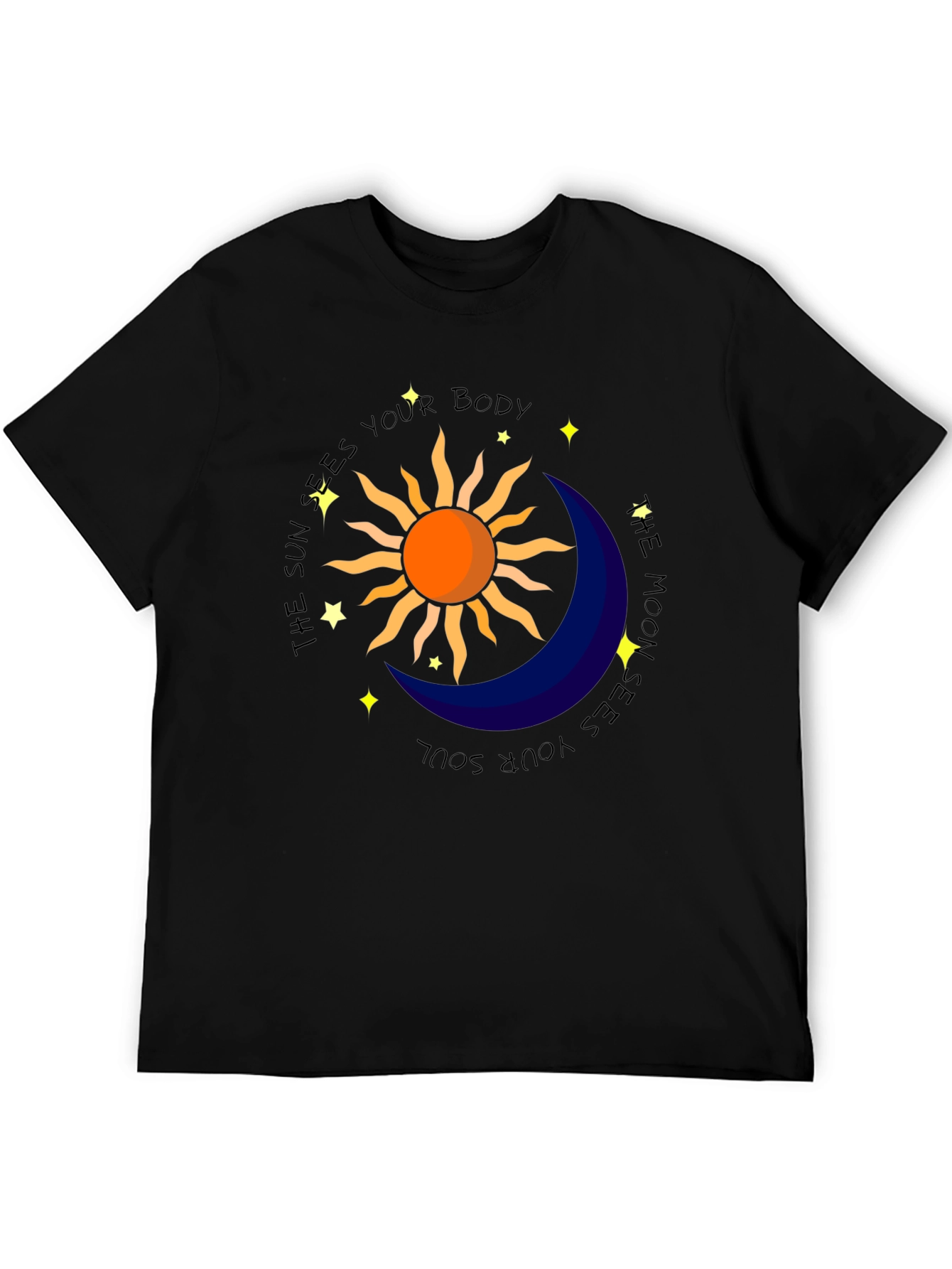 Celestial Sun & Moon Graphic T-Shirt