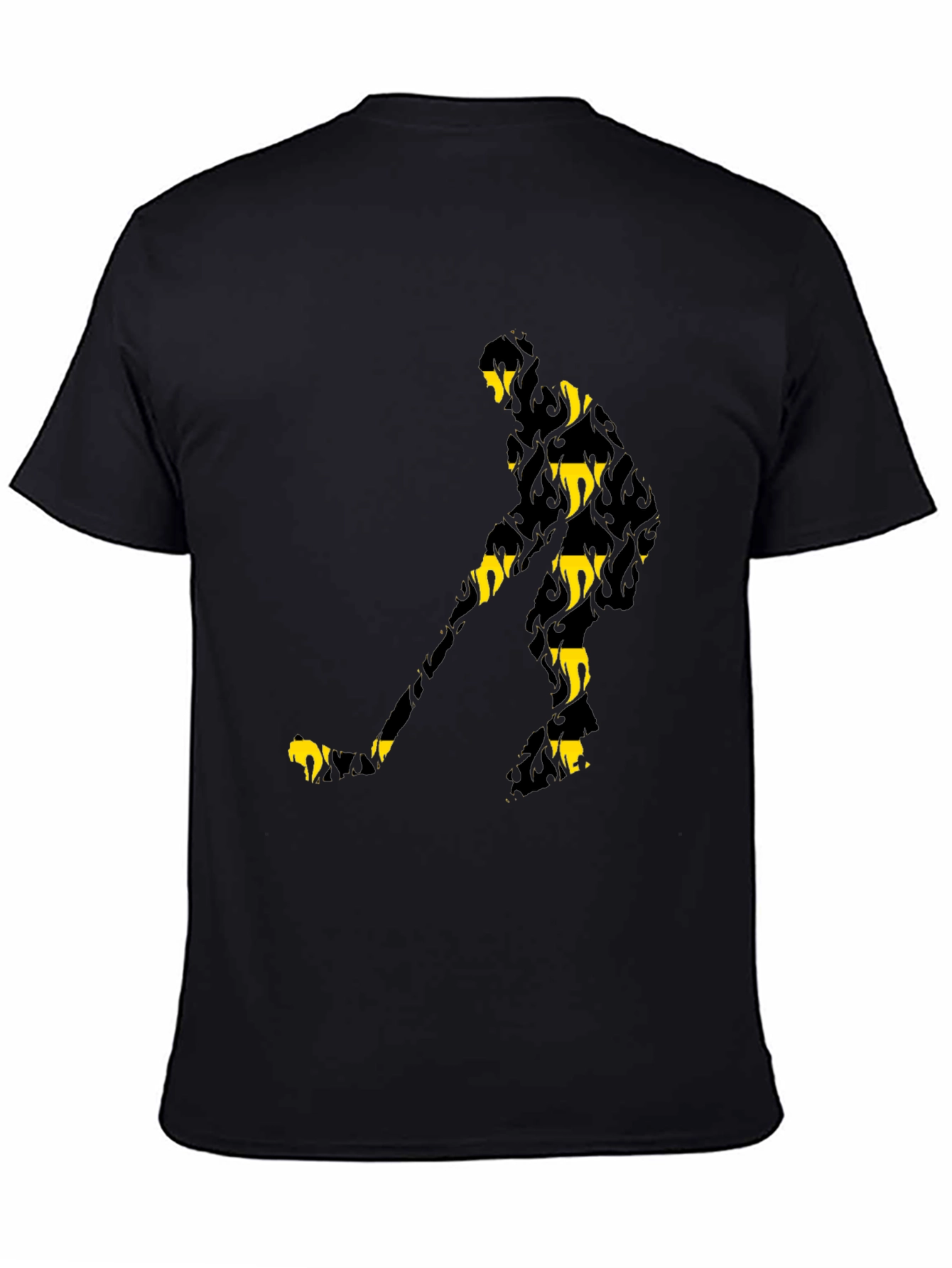 Hockey Player Black Graphic Tee