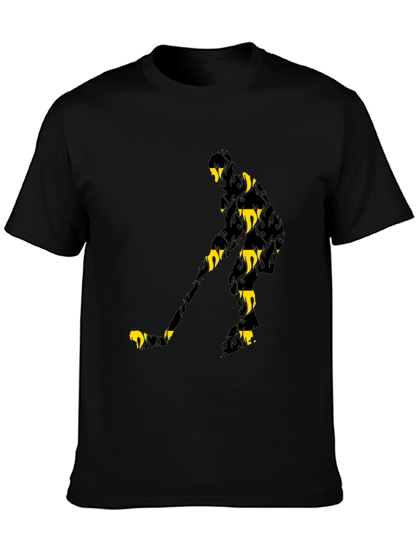 Hockey Player Black Graphic Tee