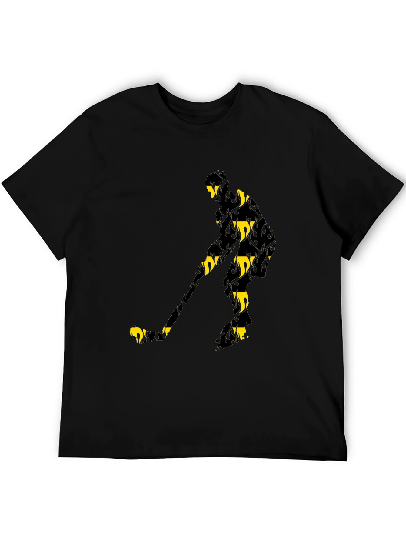 Hockey Player Black Graphic Tee