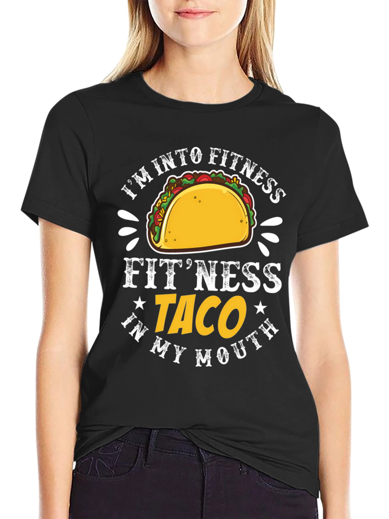 Fitness Taco Graphic T-Shirt - Humorous Tee