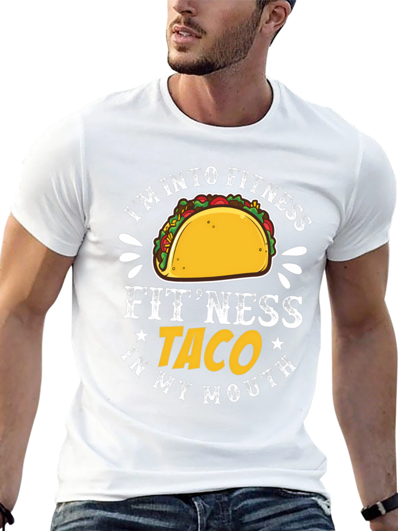 Fitness Taco Graphic T-Shirt - Humorous Tee