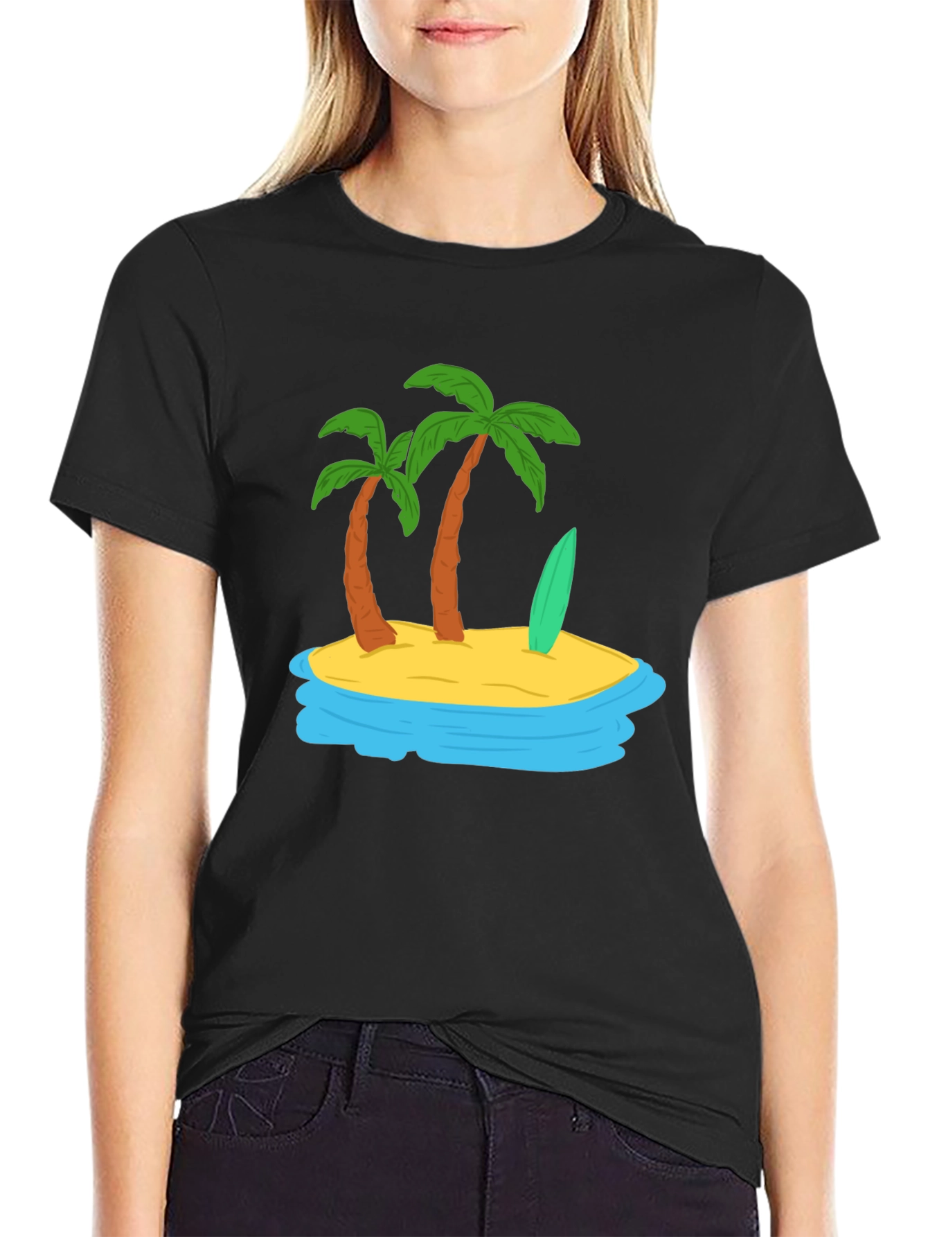 Island Vibes Graphic Tee - Tropical Palm Tree Shirt