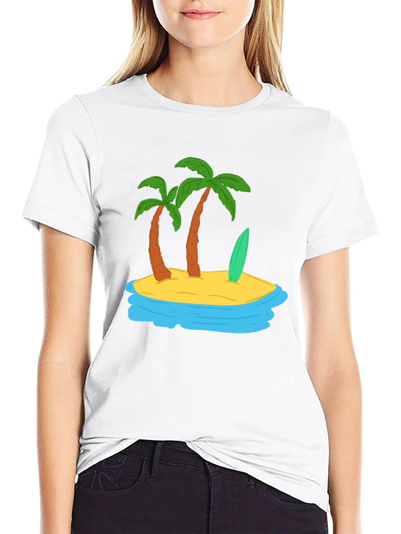 Island Vibes Graphic Tee - Tropical Palm Tree Shirt