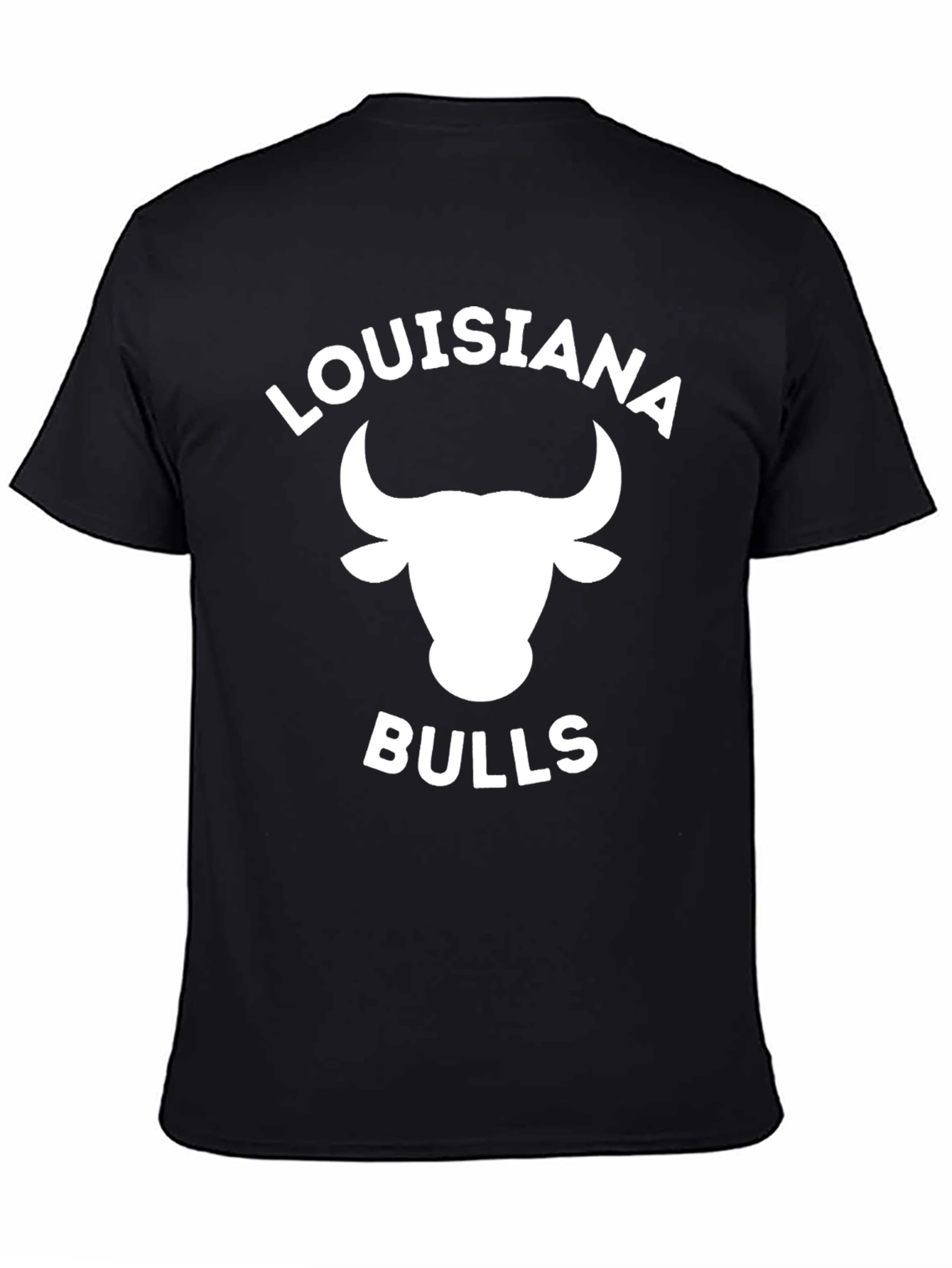 Louisiana Bulls Black Graphic Tee