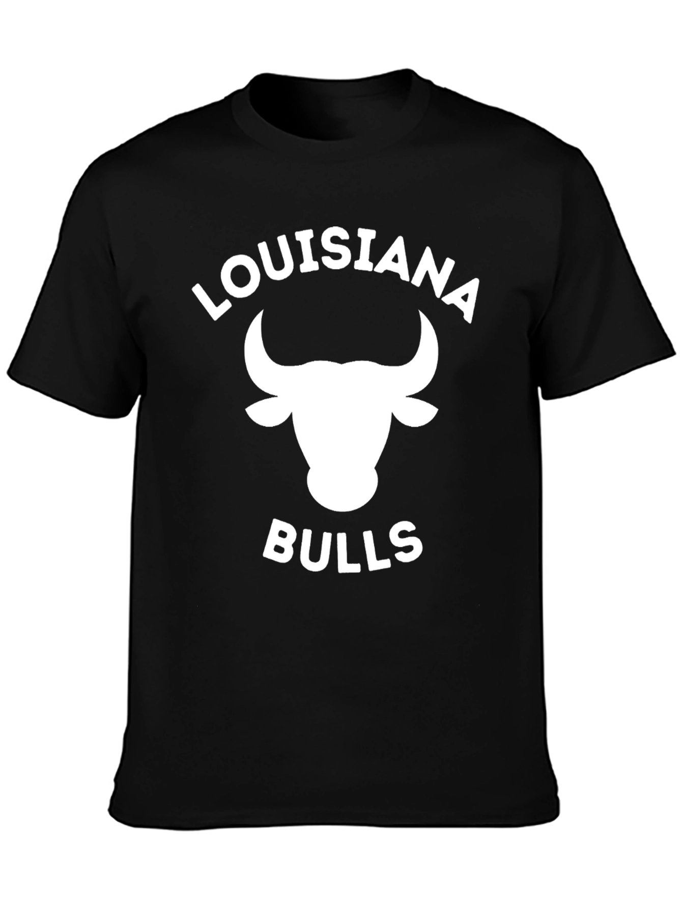 Louisiana Bulls Black Graphic Tee