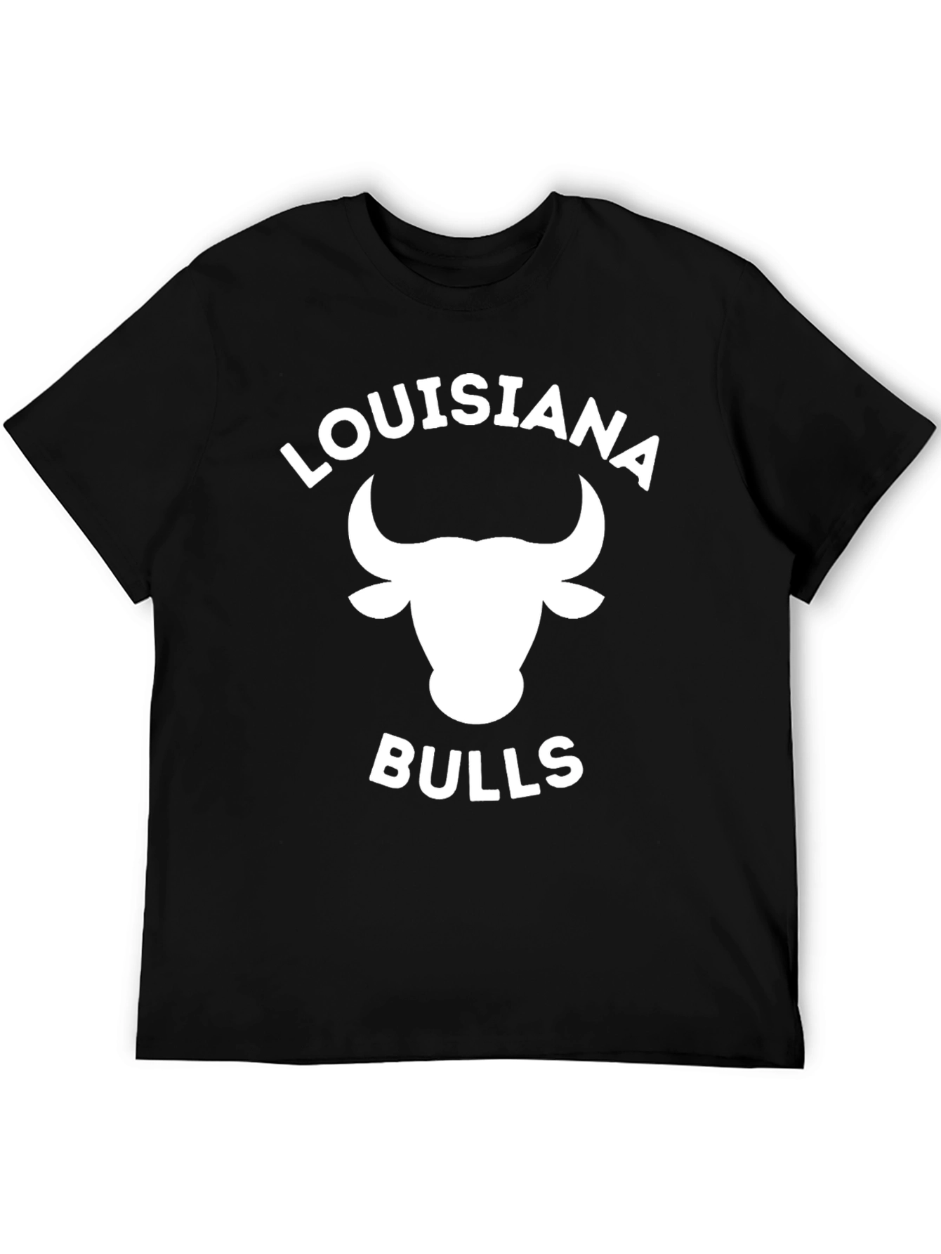 Louisiana Bulls Black Graphic Tee