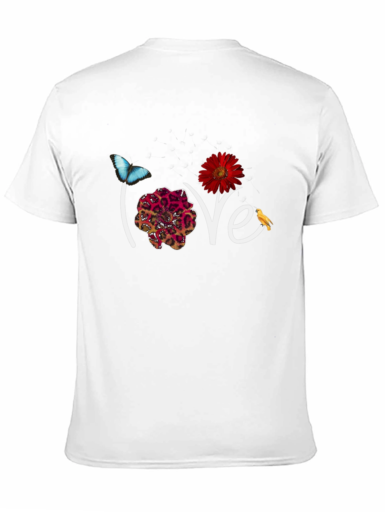 Love Floral Graphic Black T-Shirt