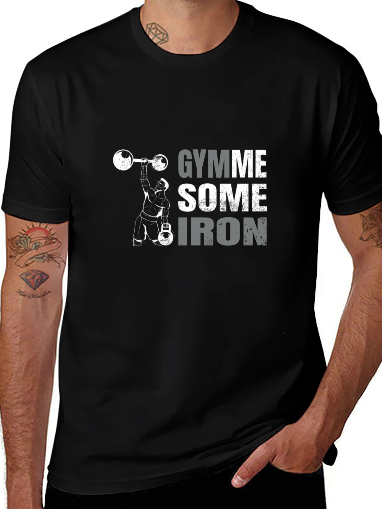Gymme Some Iron Black T-Shirt