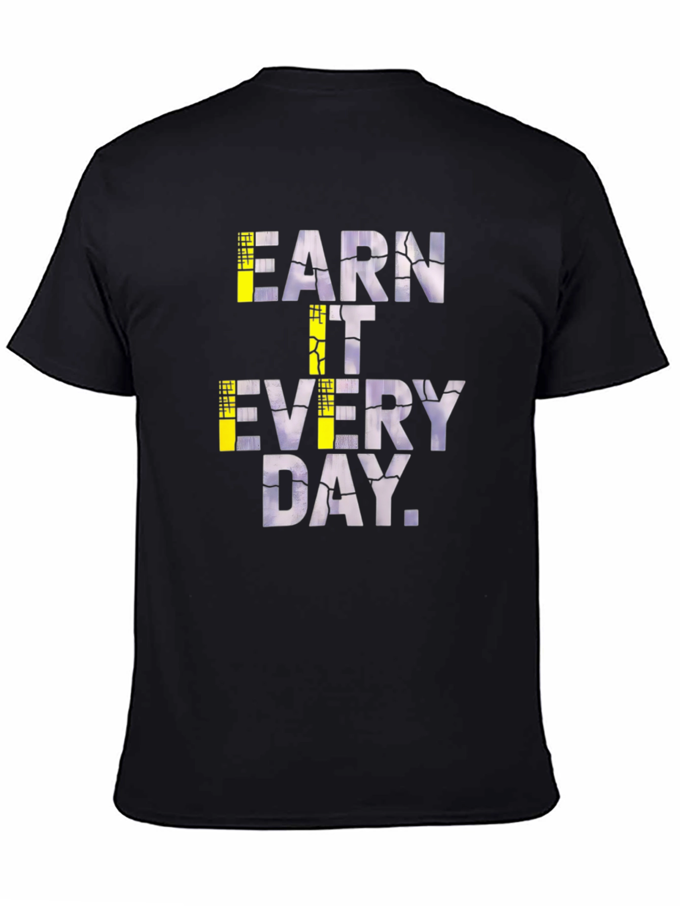 Earn It Every Day Graphic Tee - Black