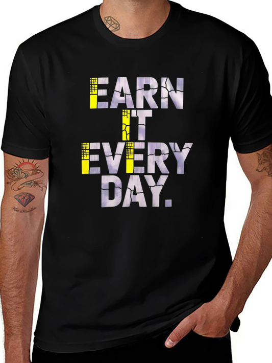 Earn It Every Day Graphic Tee - Black
