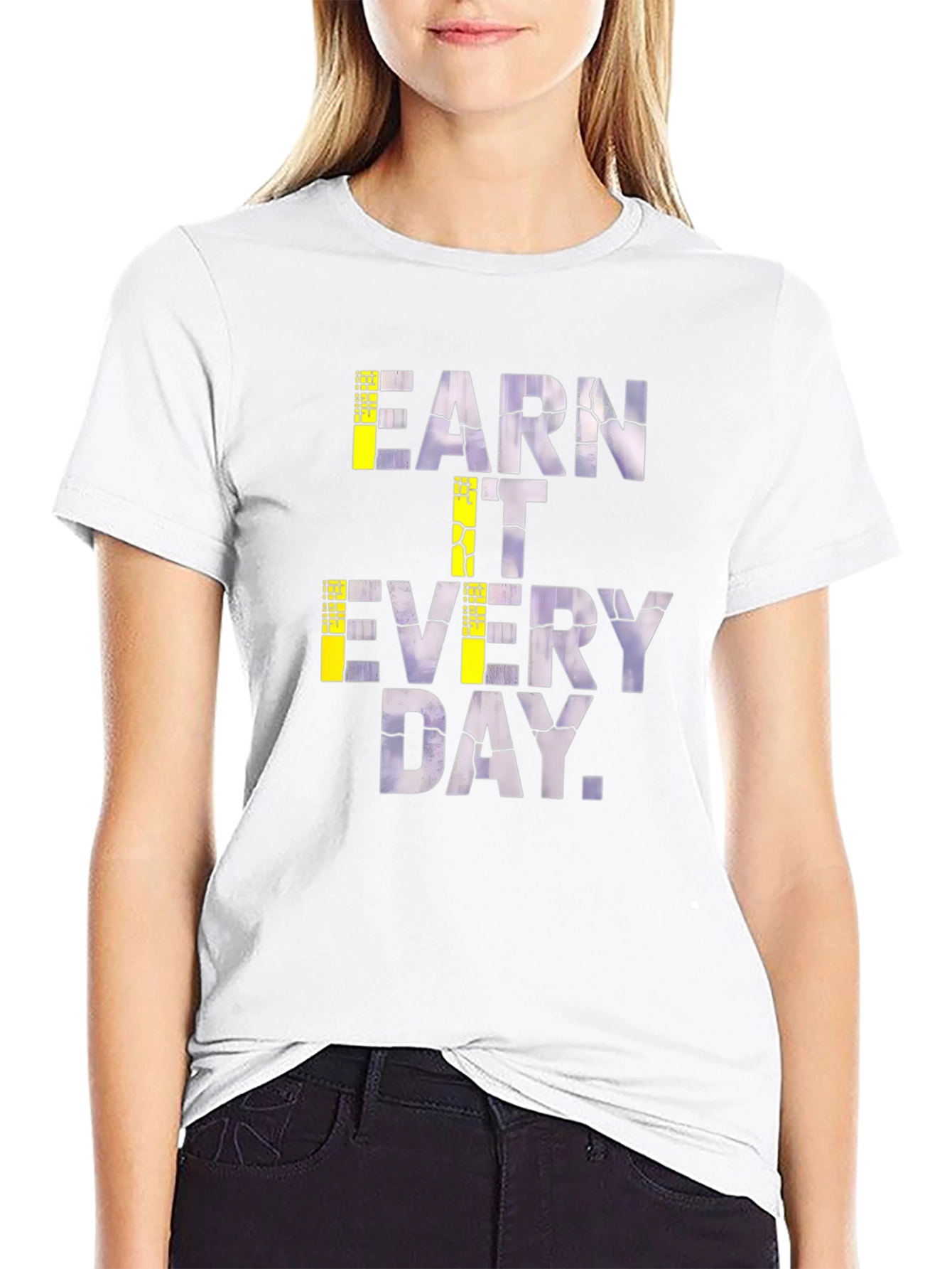 Earn It Every Day Graphic Tee - Black