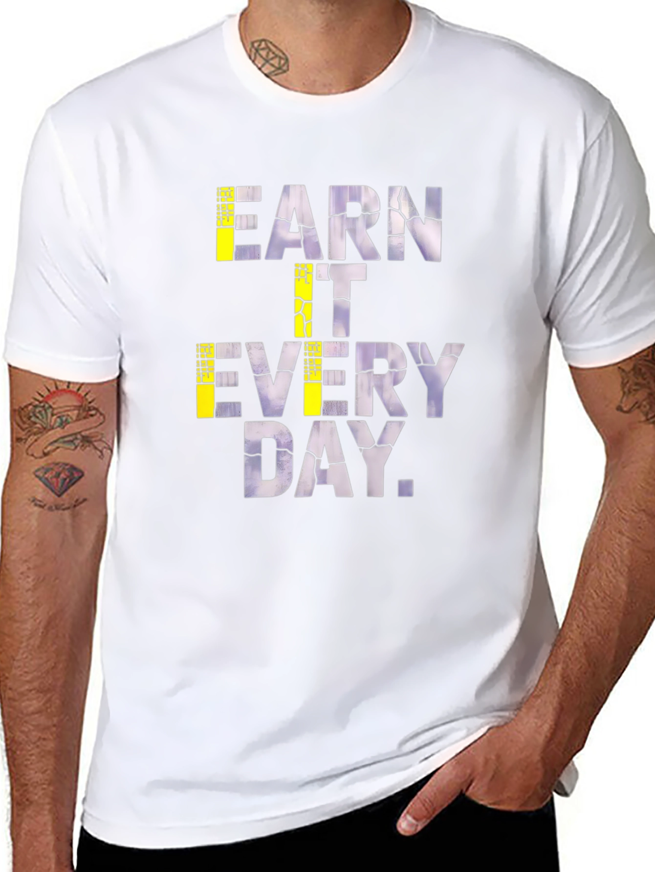 Earn It Every Day Graphic Tee - Black