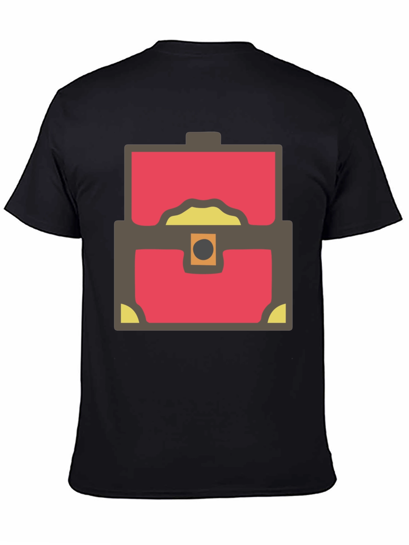 Treasure Chest Graphic Tee - Black Cotton Blend