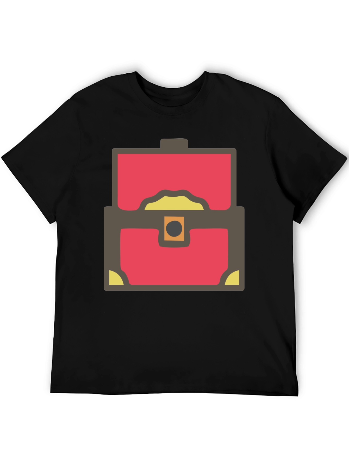 Treasure Chest Graphic Tee - Black Cotton Blend