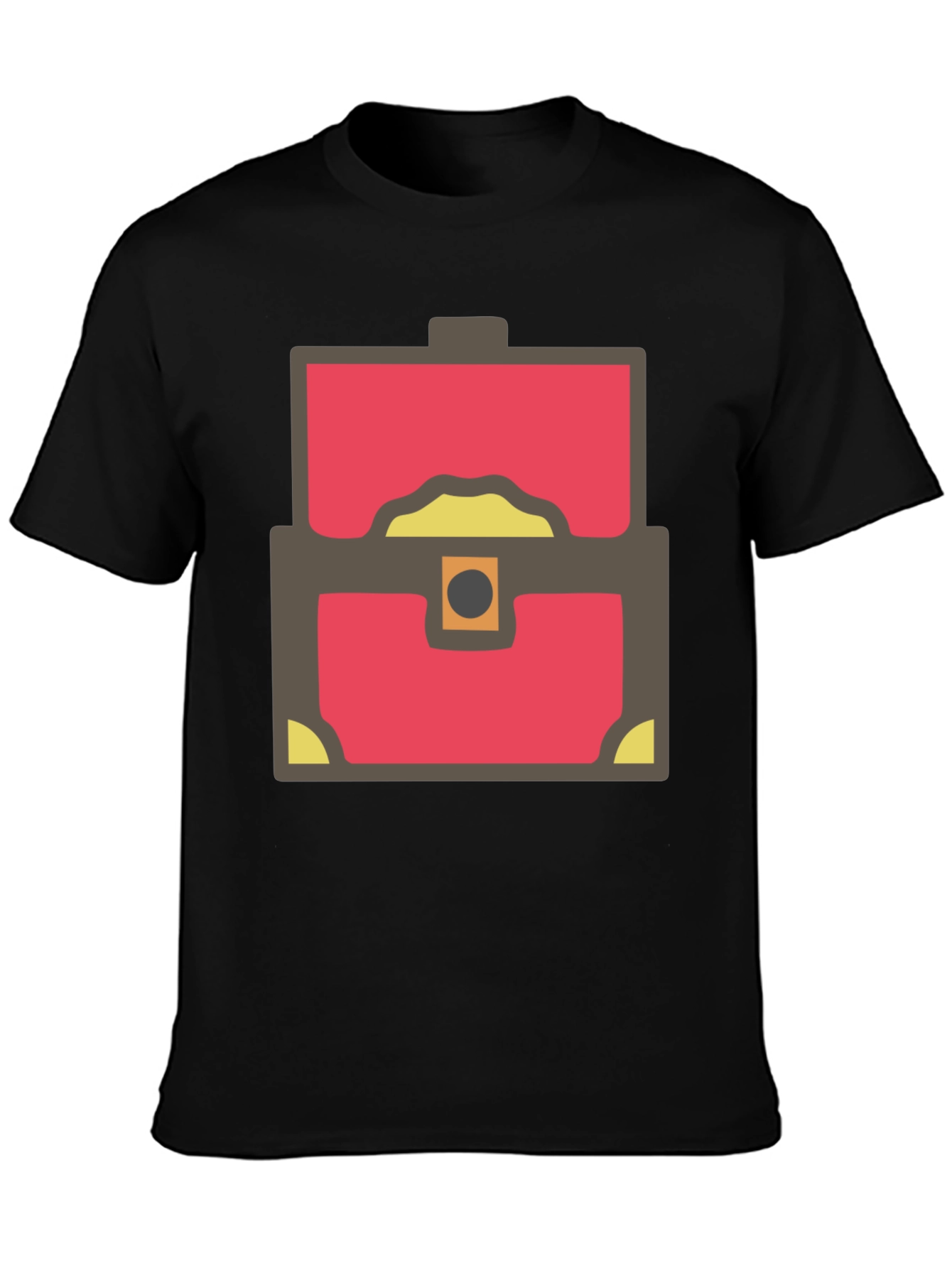 Treasure Chest Graphic Tee - Black Cotton Blend