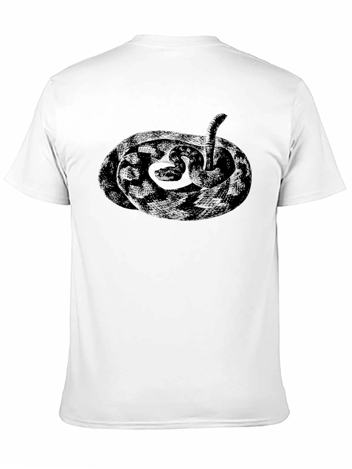 Snake Graphic Tee - Black Cotton T-Shirt
