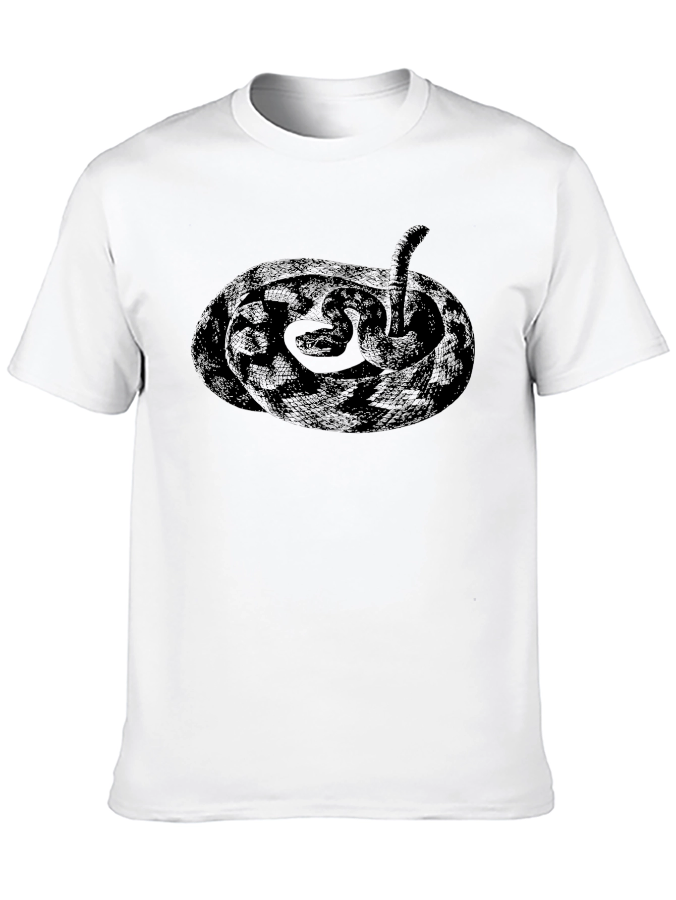 Snake Graphic Tee - Black Cotton T-Shirt