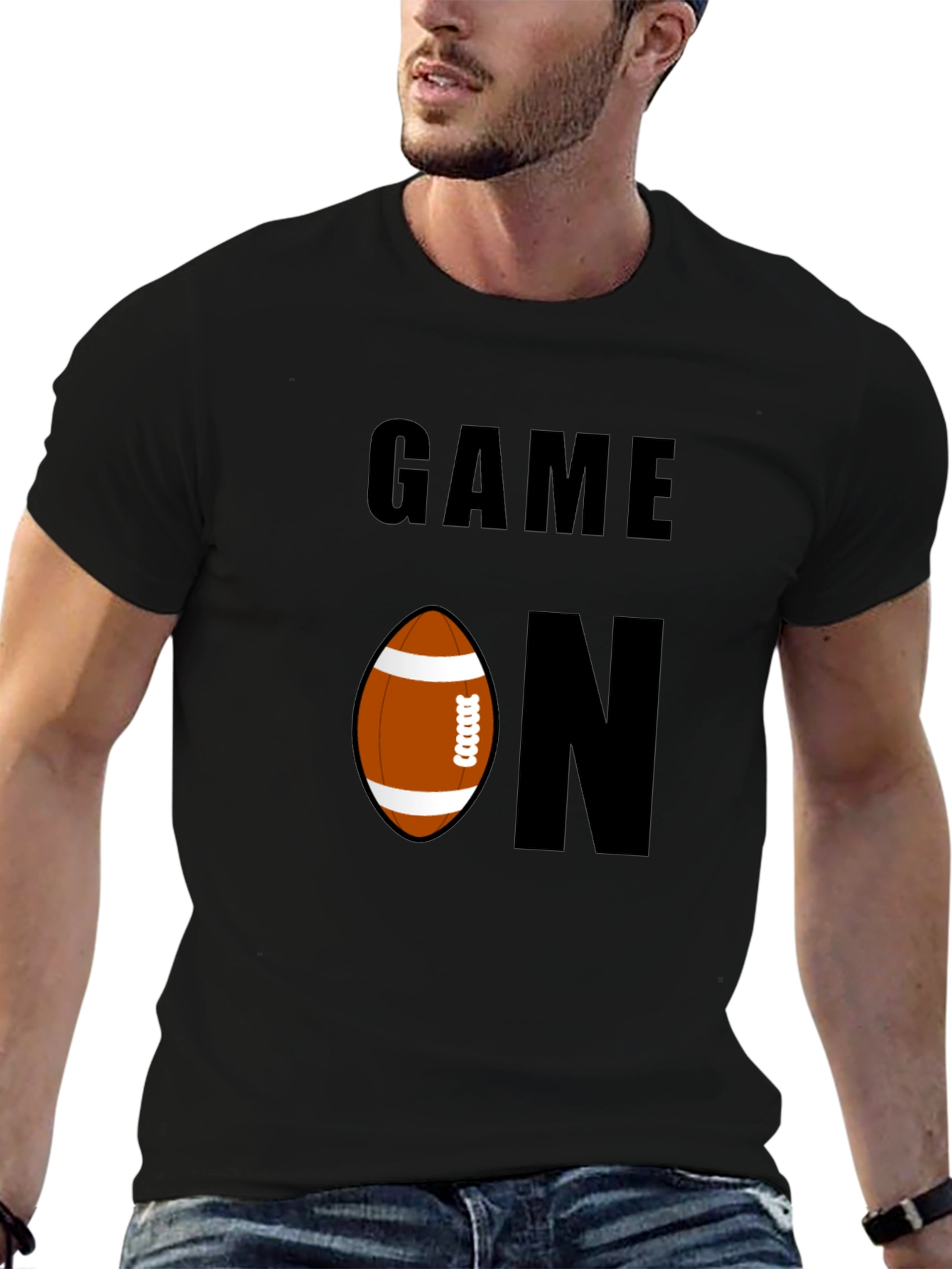 Game On Football Graphic Tee - Sporty Casual