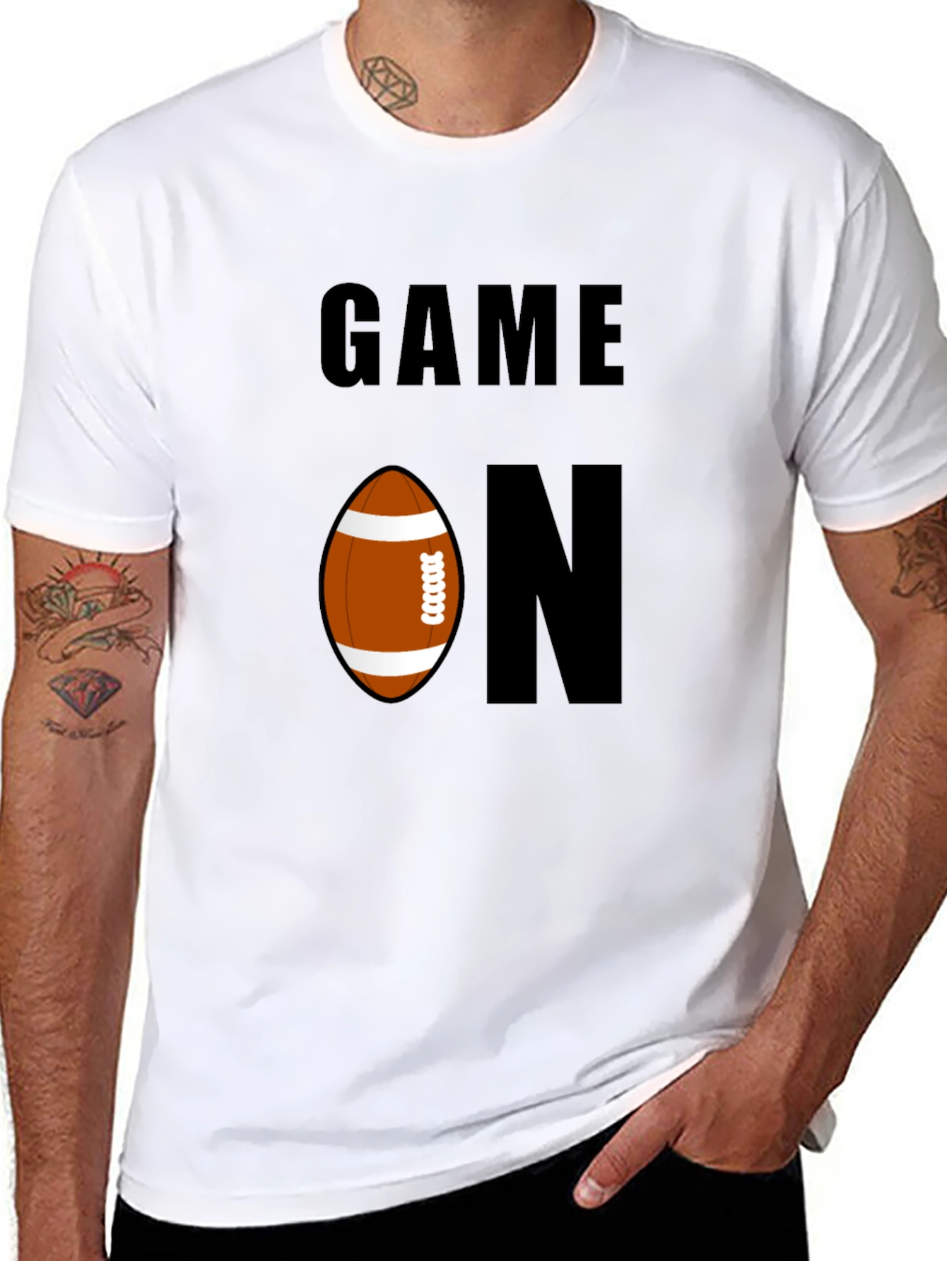 Game On Football Graphic Tee - Sporty Casual