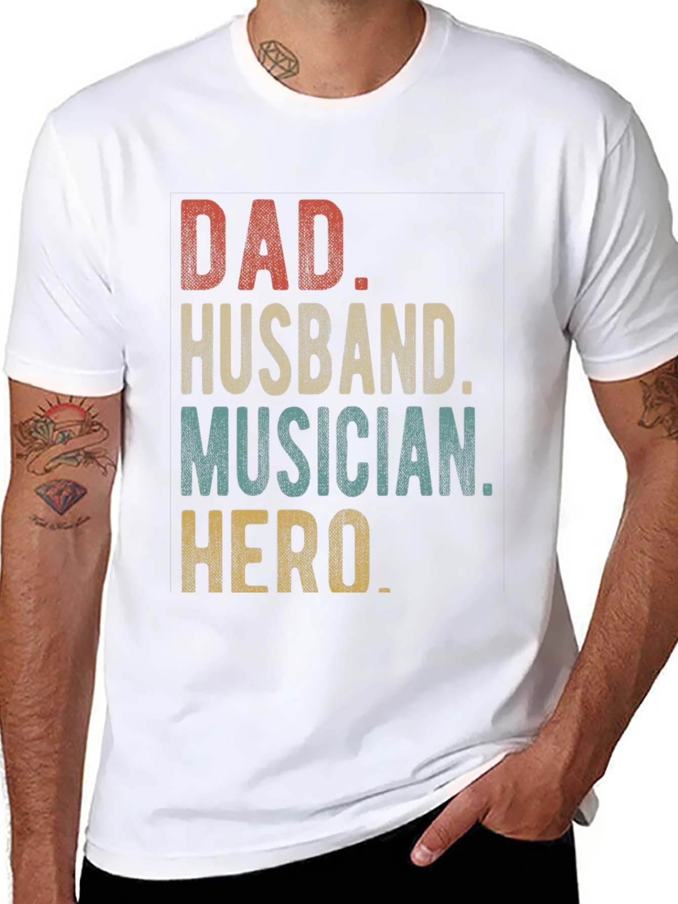 Dad Husband Musician Hero Graphic Tee