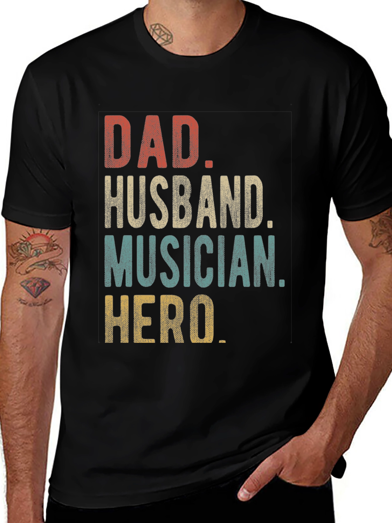 Dad Husband Musician Hero Graphic Tee