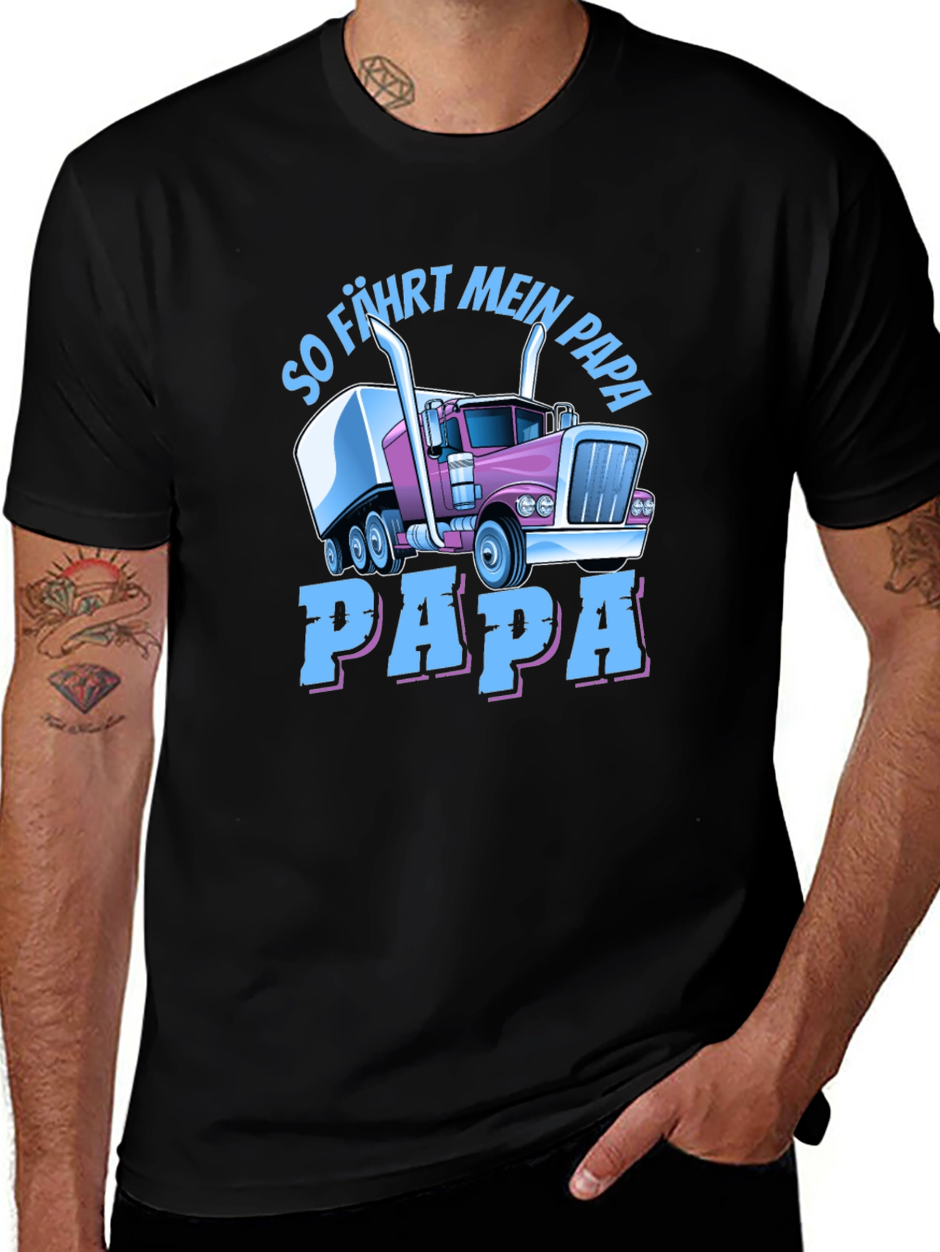 Trucker Dad T-Shirt - So Fahrt Mein Papa