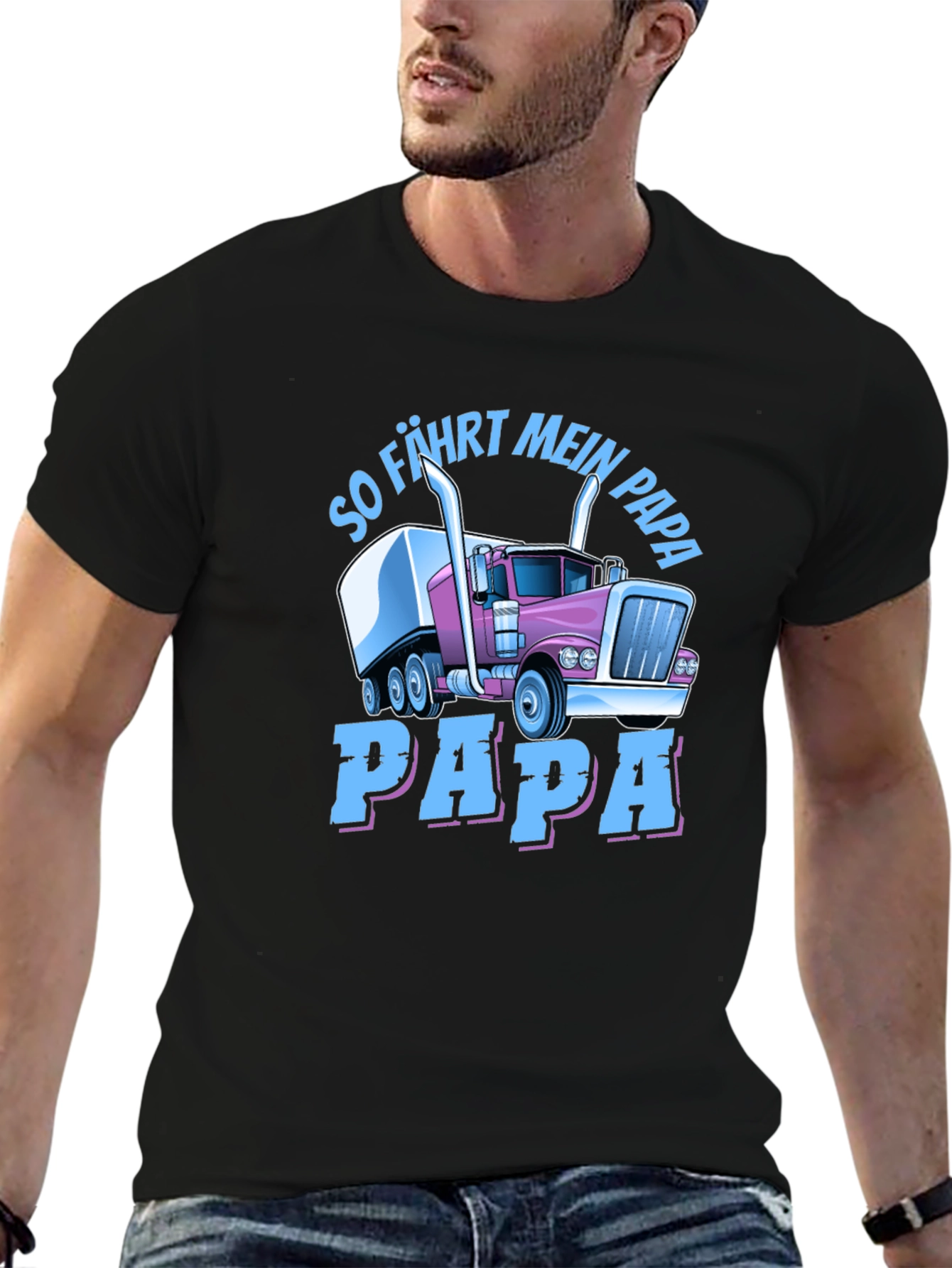 Trucker Dad T-Shirt - So Fahrt Mein Papa