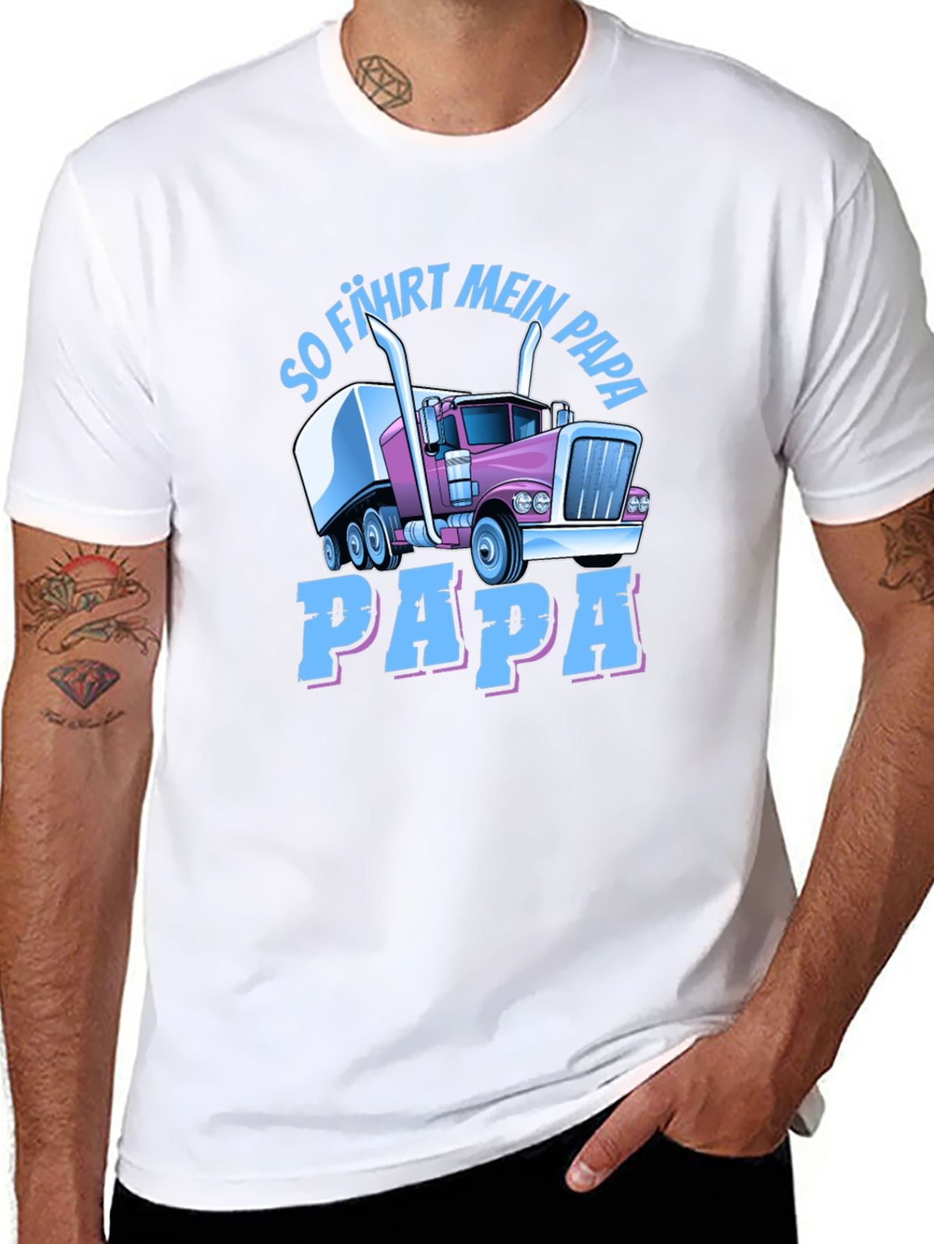 Trucker Dad T-Shirt - So Fahrt Mein Papa