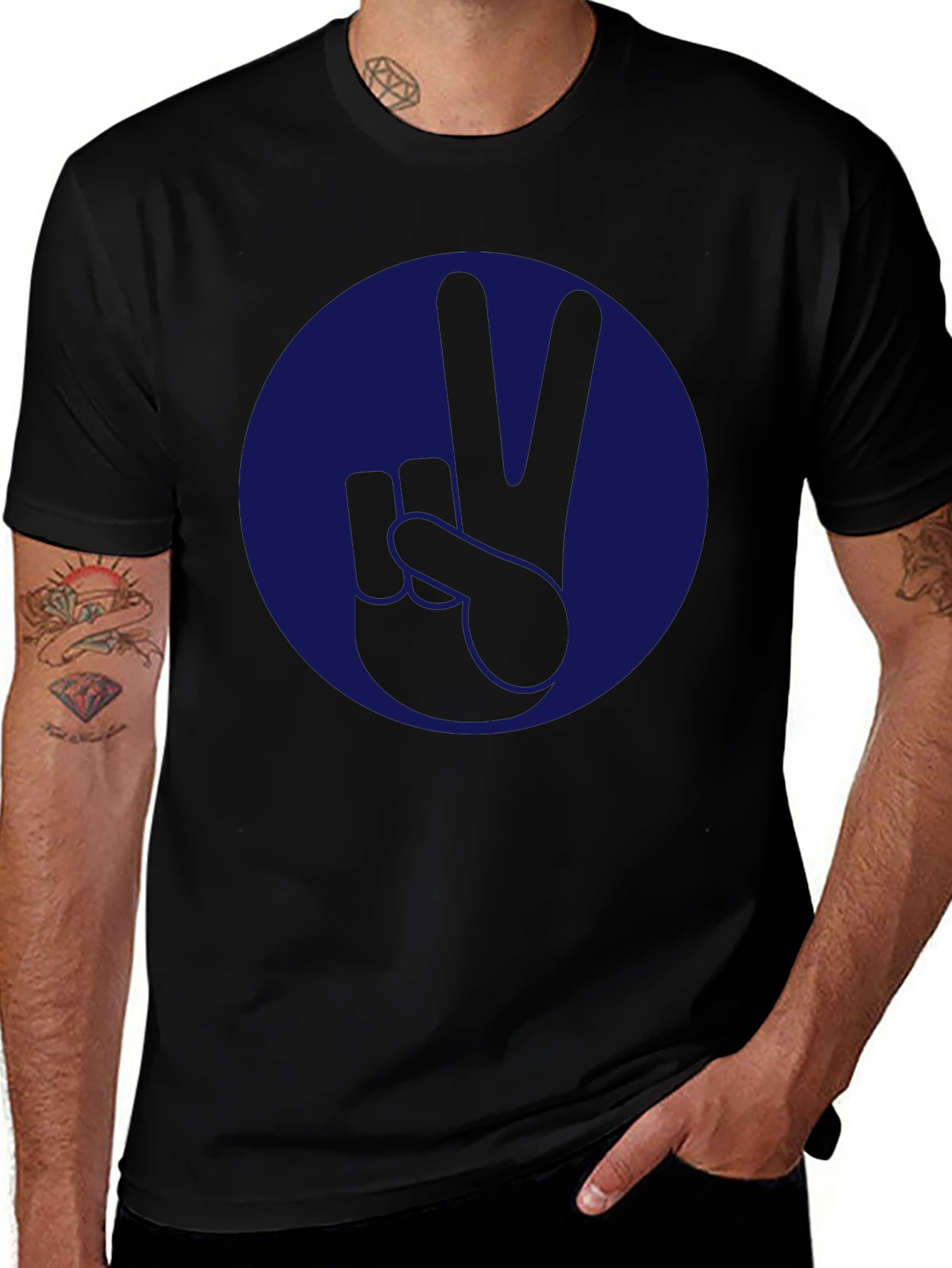 Peace Sign Graphic Tee - Stylish Comfort